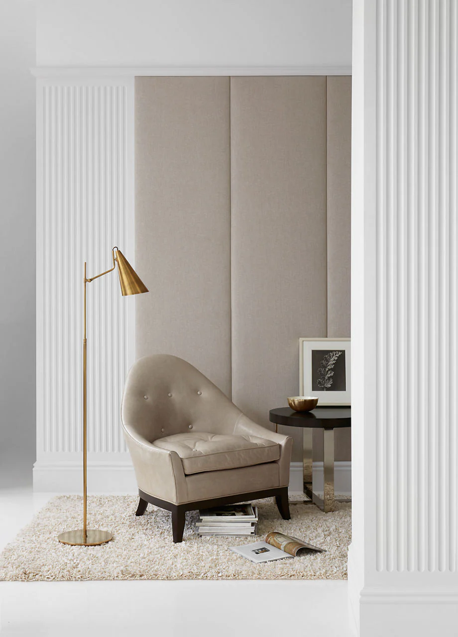 Clemente Floor Lamp | Hand-Rubbed Antique Brass - Image 2