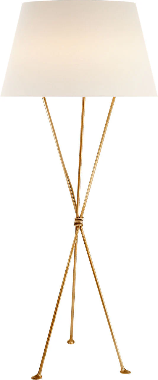 Lebon Floor Lamp | Gild | Linen Shade - Image 1