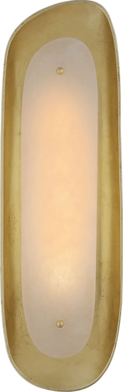 Samos Tall Sculpted Sconce | Gild | Alabaster - Image 1
