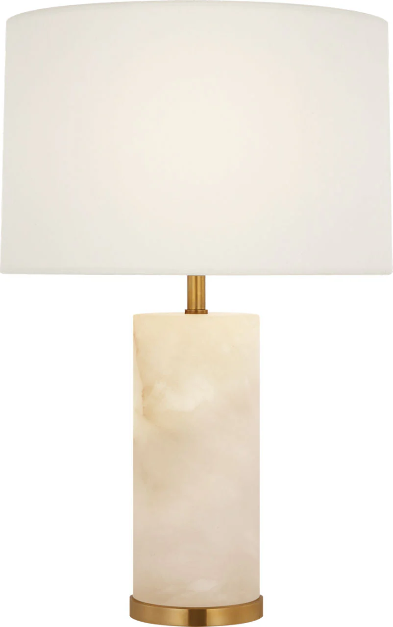 Lineham 16″ Cordless Accent Lamp | Alabaster | Linen Shade
