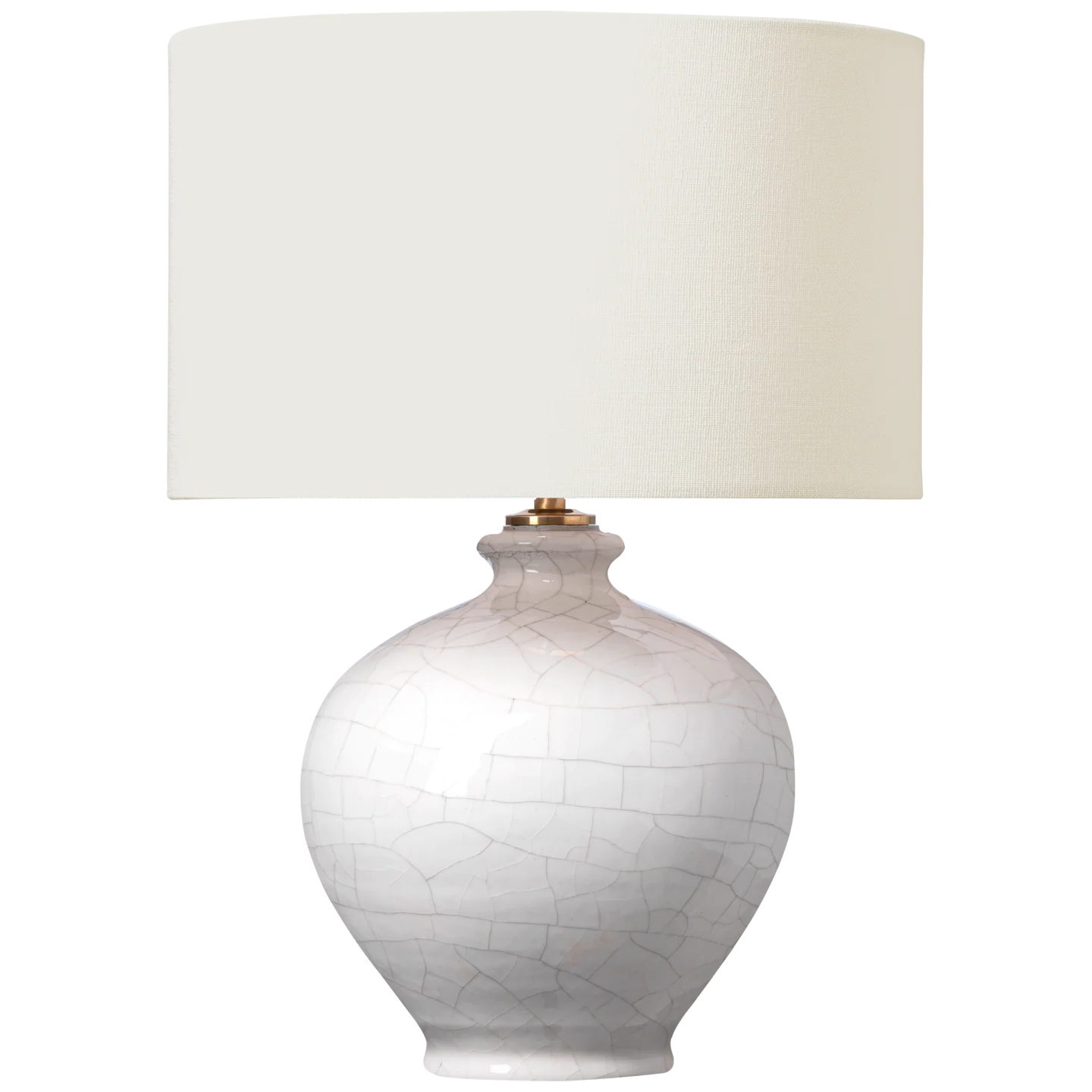Gaios 13″ Cordless Accent Lamp | Crackled Ivory | Linen Shade