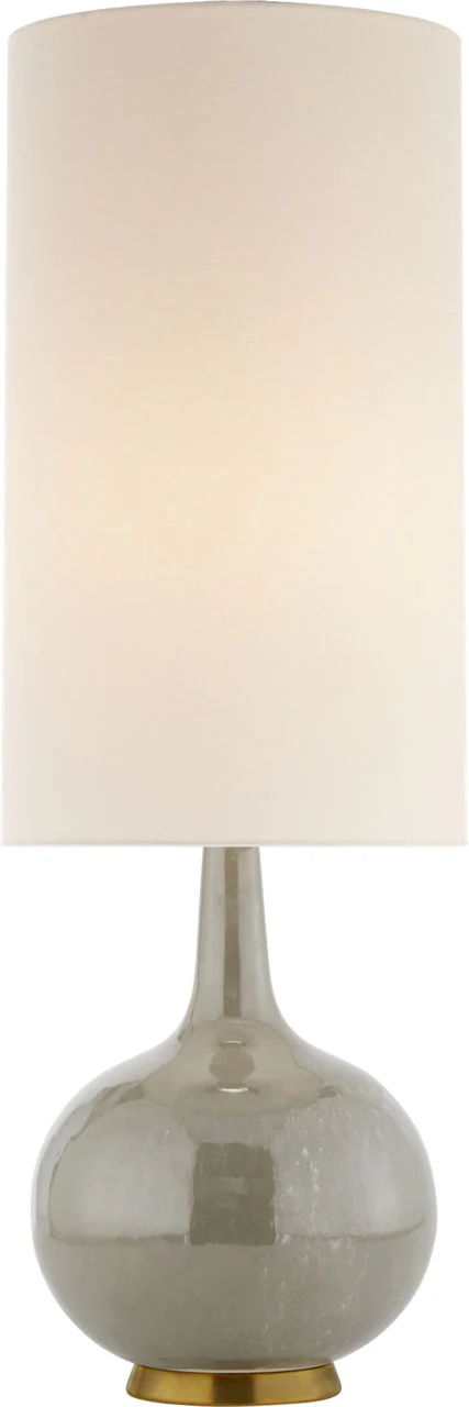 Hunlen Cordless Table Lamp | Shellish Gray | Linen Shade - Image 2