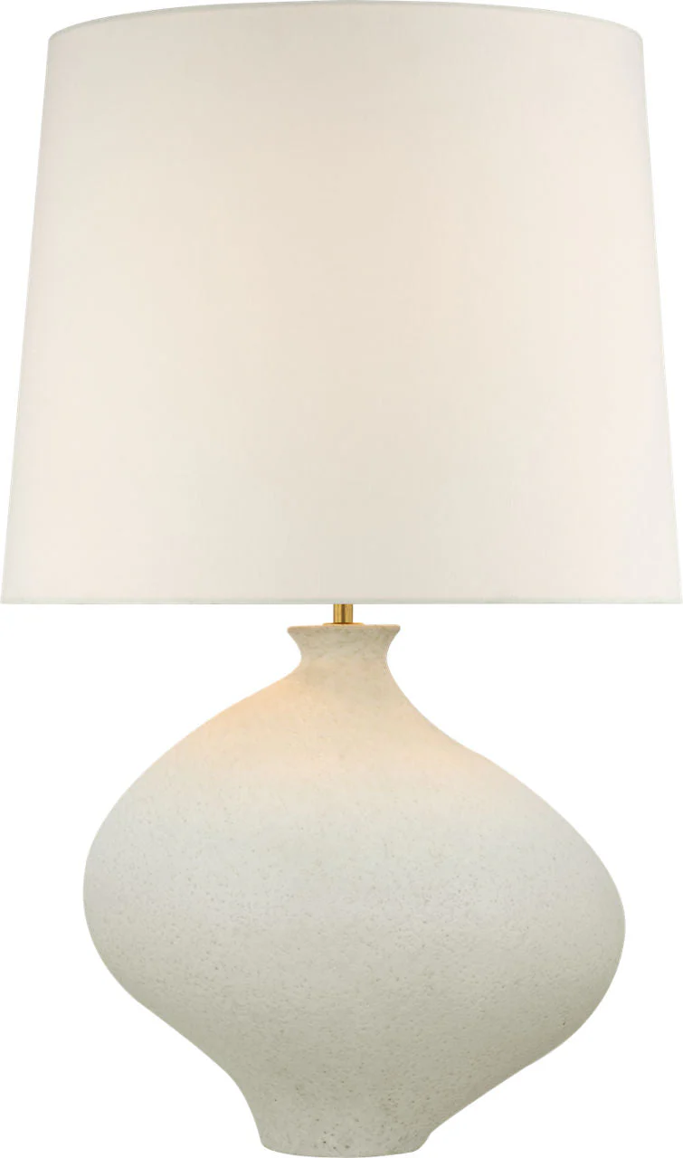 Celia Large Left Table Lamp | Marion White | Linen Shade - Image 1