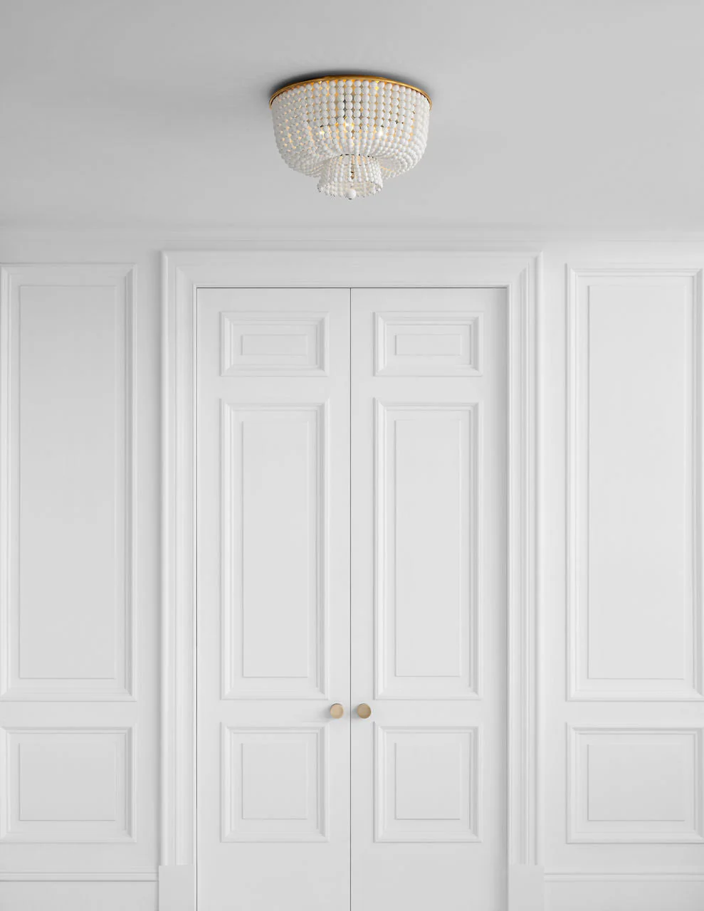 Jacqueline Flush Mount | Hand-Rubbed Antique Brass | White Acrylic - Image 2