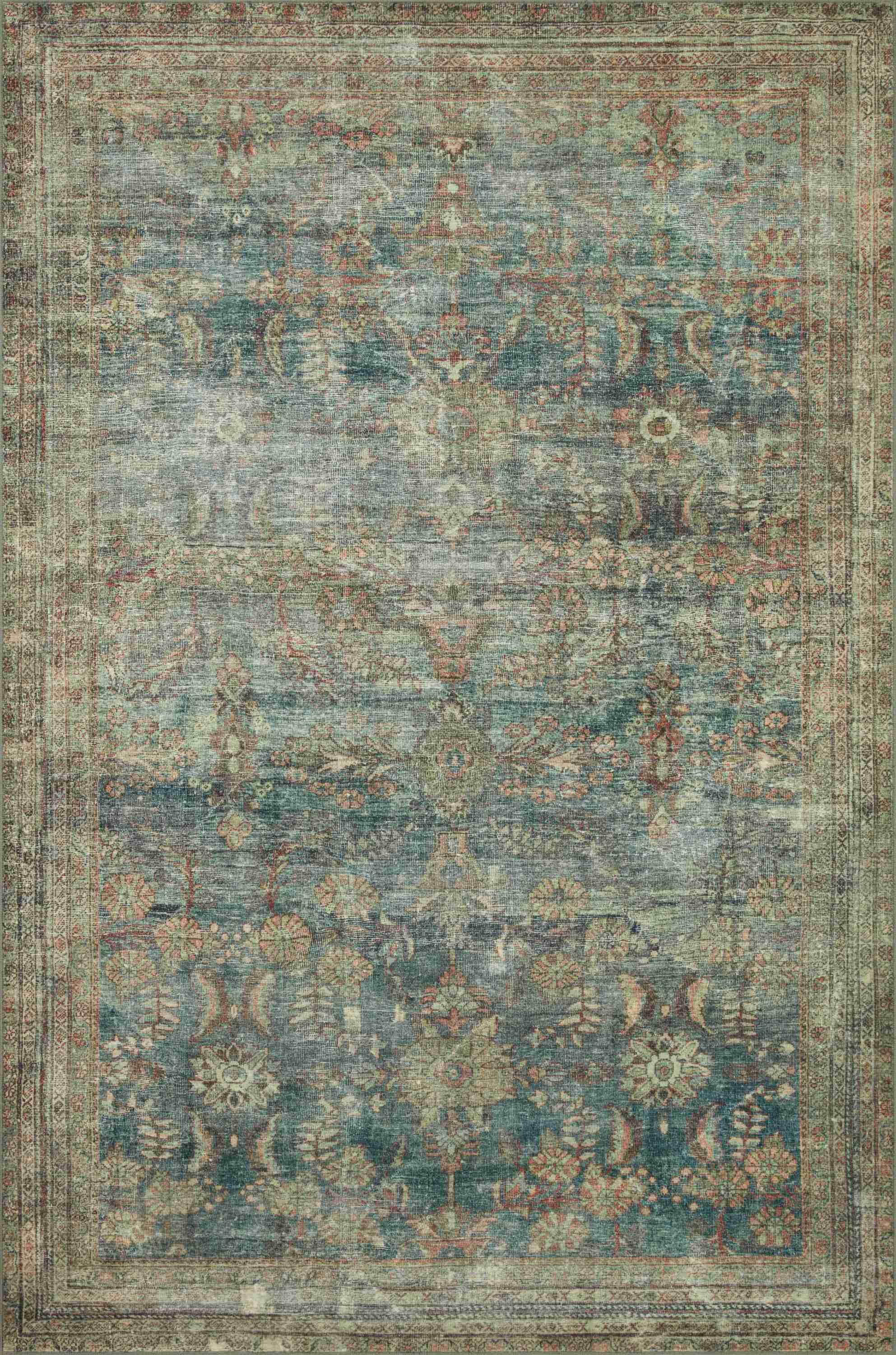 Magnolia Home by Joanna Gaines x Loloi | Banks Collection | Ocean / Spice | BAN-01 - Image 1