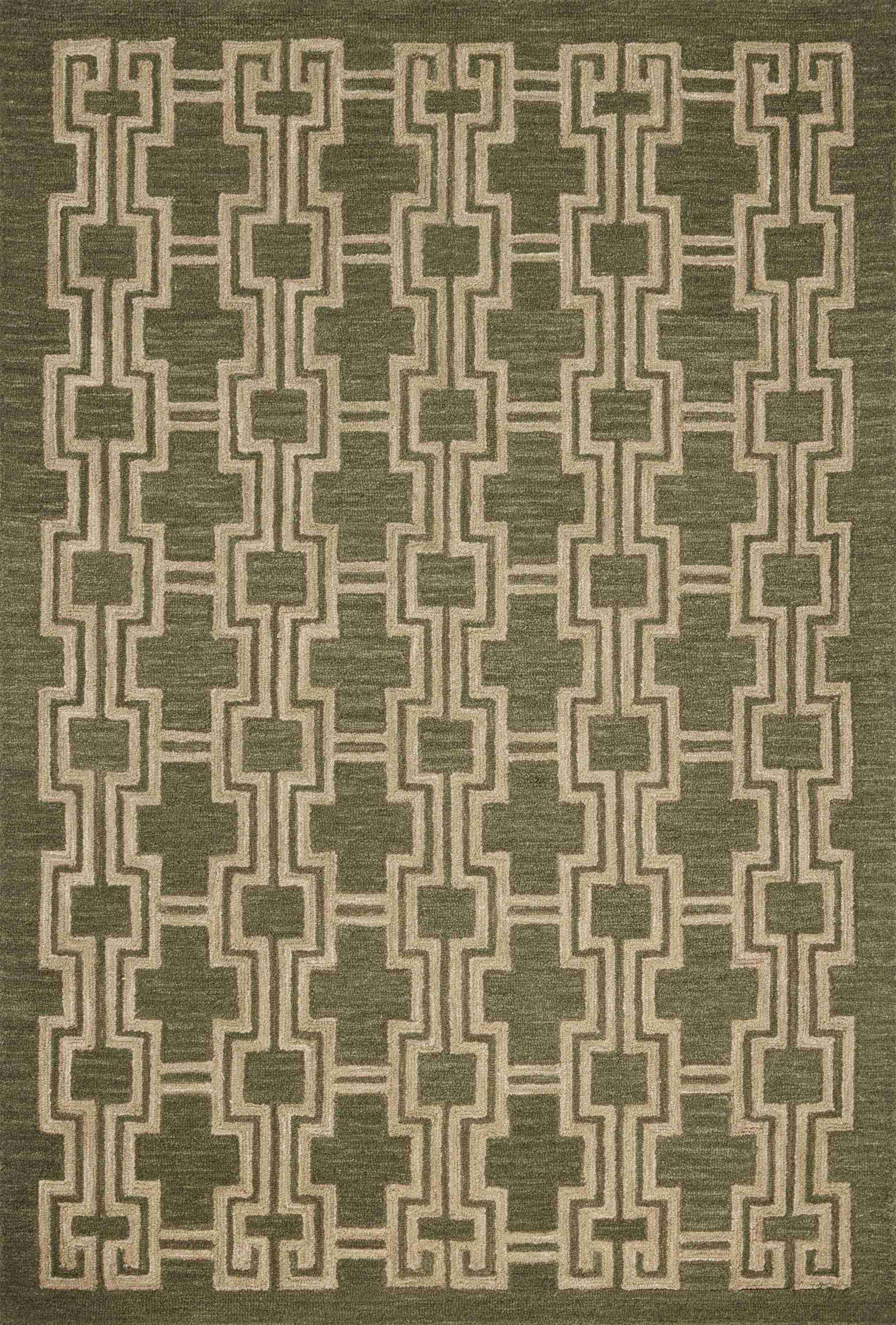 Jeremiah Brent x Loloi | Barrow Collection | Moss / Beige | BAR-02 - Image 1