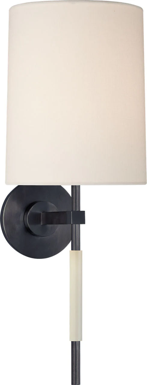Clout Tail Sconce | Bronze | Linen Shade - Image 1