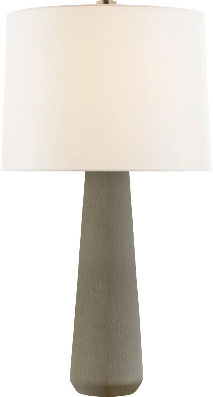 Athens Large Table Lamp | Shellish Gray | Linen Shade - Image 1