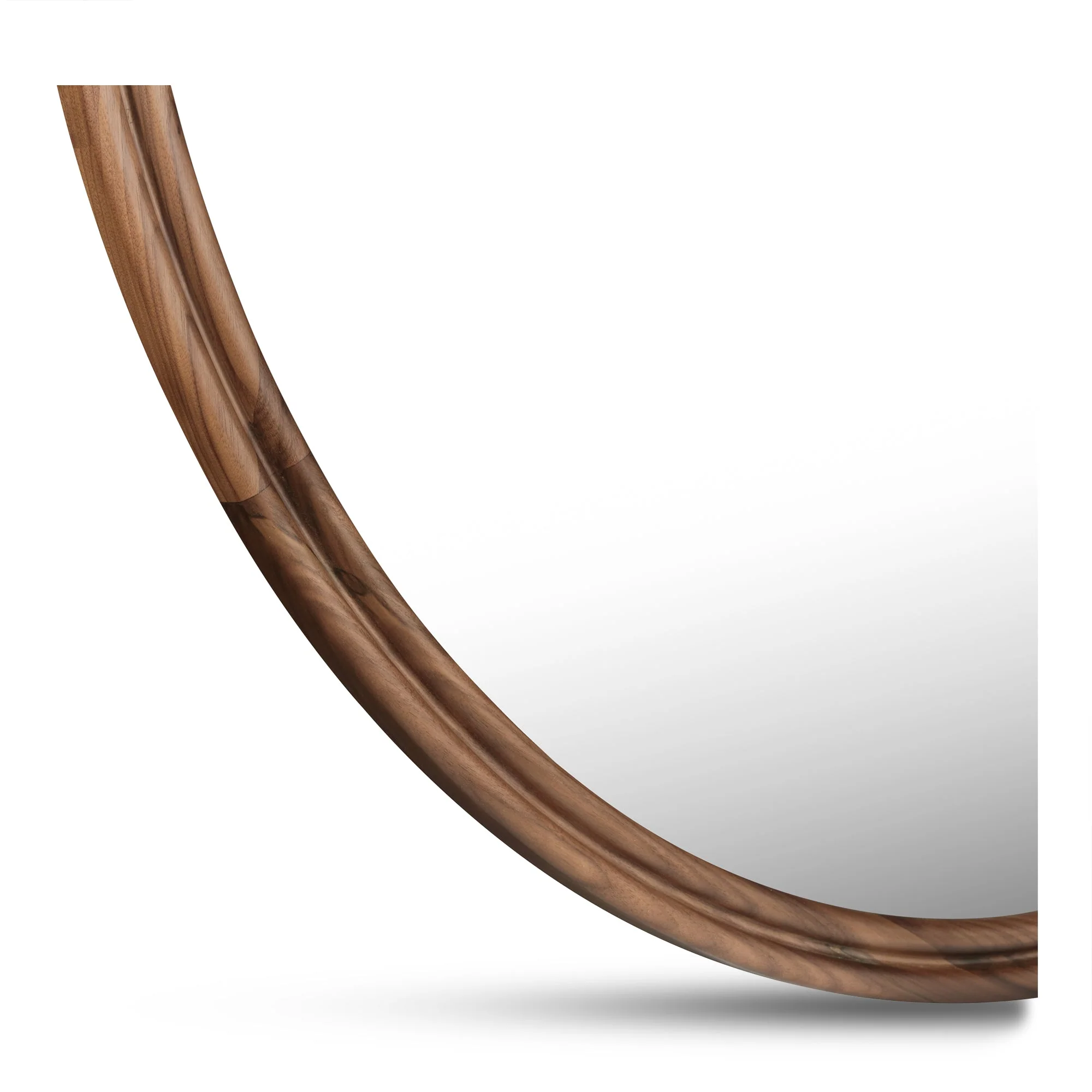 Alcott Large Round Mirror Walnut - Image 3