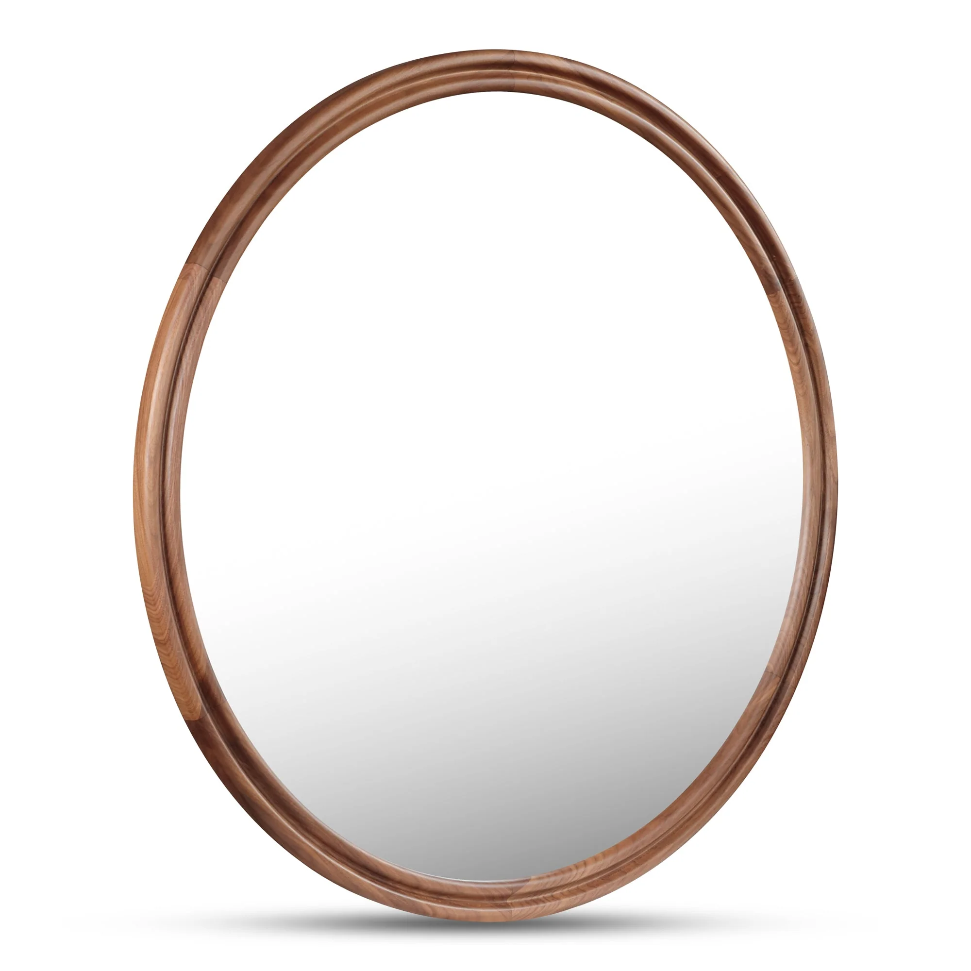 Alcott Large Round Mirror Walnut - Image 2