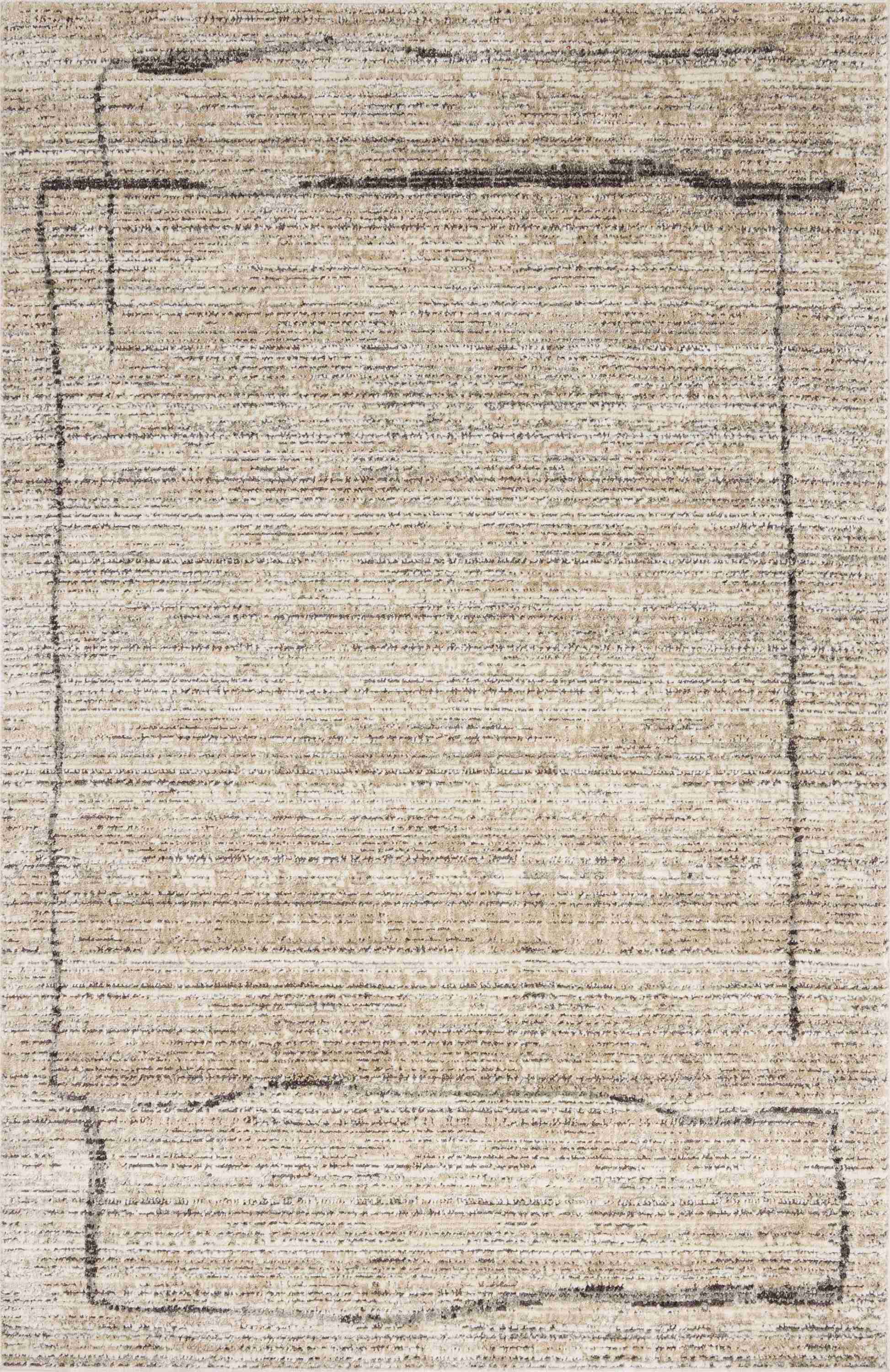 Jeremiah Brent x Loloi | Bleecker Collection | Natural / Charcoal | BLE-05 - Image 1