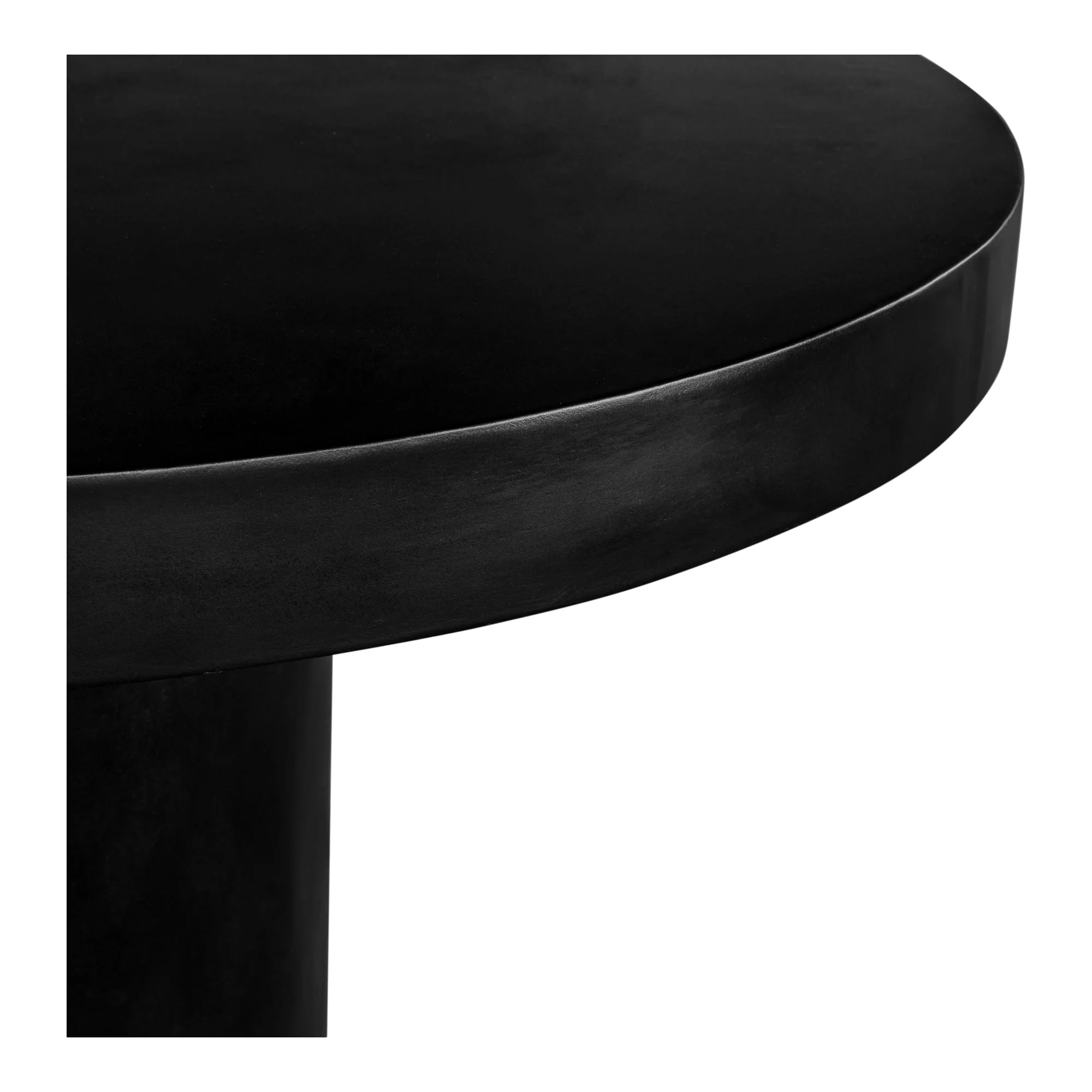 Cassius Round Outdoor Dining Table Black - Image 2