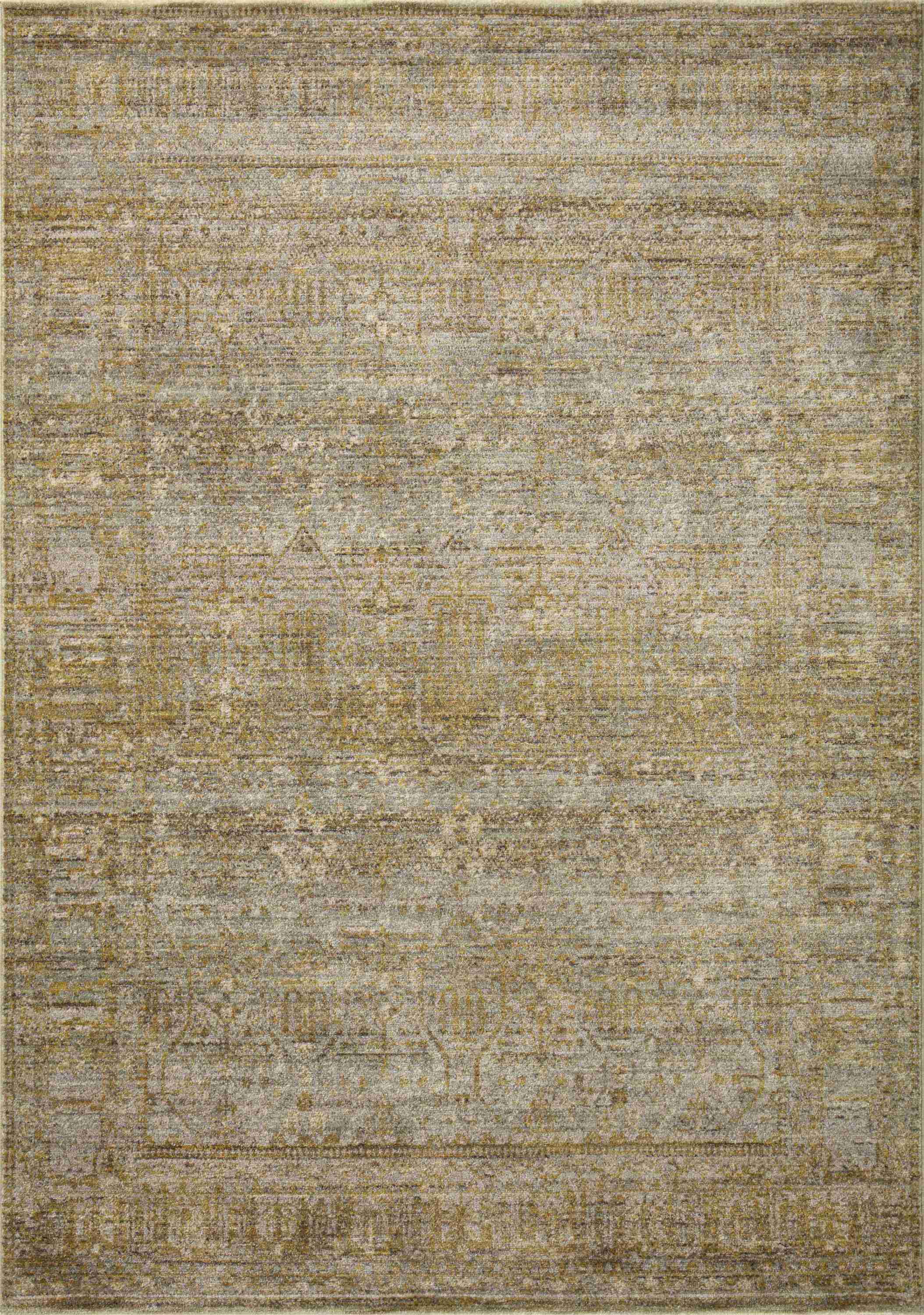 Jean Stoffer x Loloi | Bradbury Collection | Dove / Gold | BRU-02 - Image 1