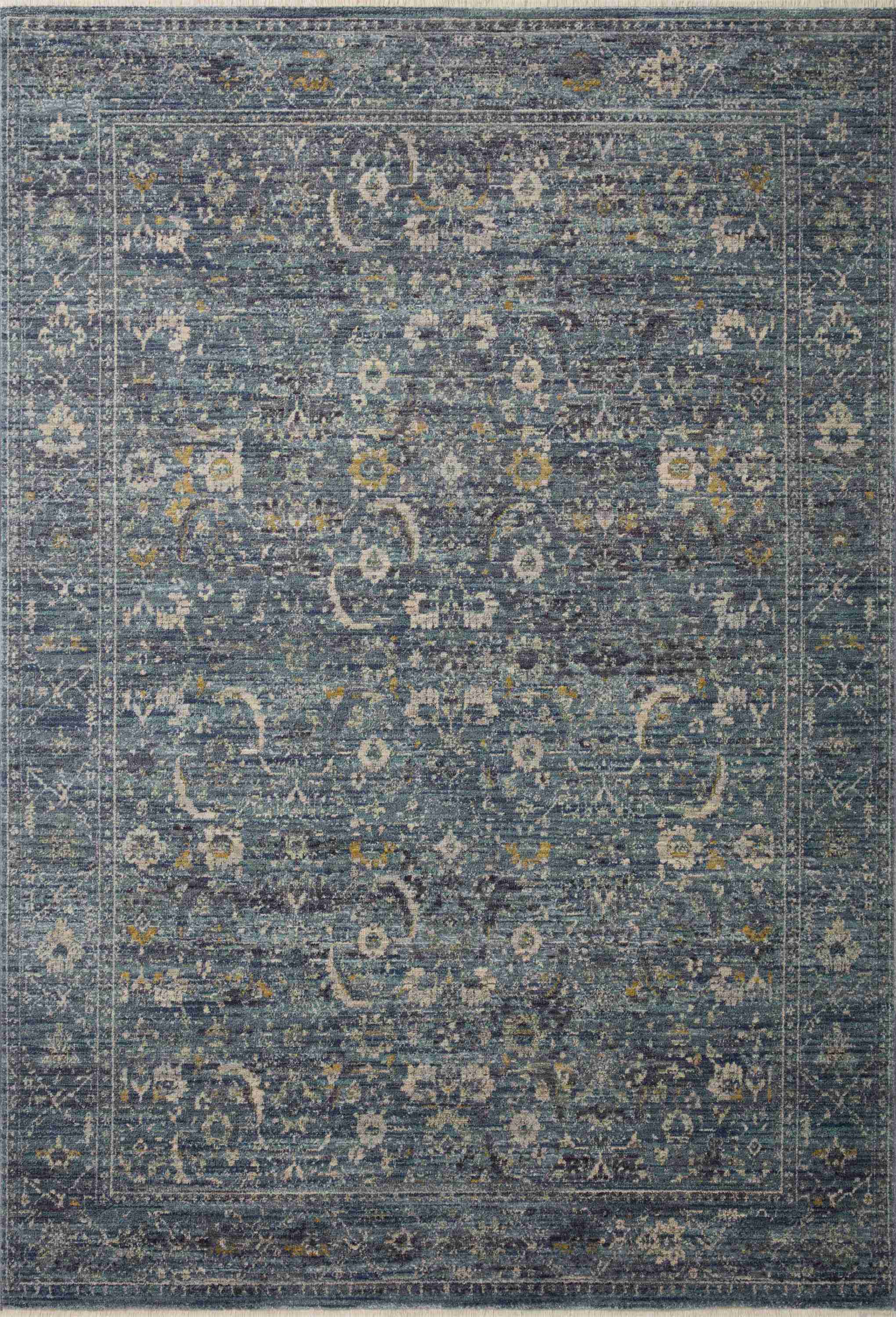 Jean Stoffer x Loloi | Bradbury Collection | Ocean / Gold | BRU-03 - Image 1