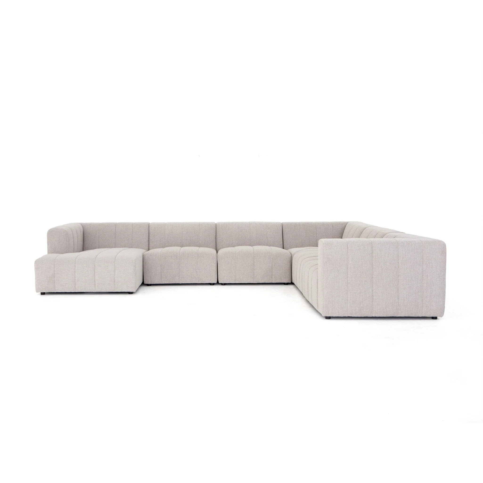 Langham Channeled 6-Piece Sectional - Napa Sandstone - Image 1