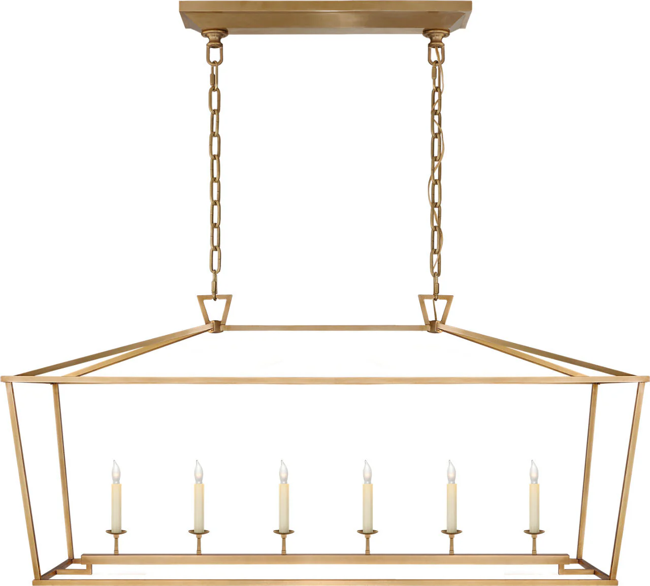 Darlana Large Linear Lantern | Antique- Burnished Brass - Image 1