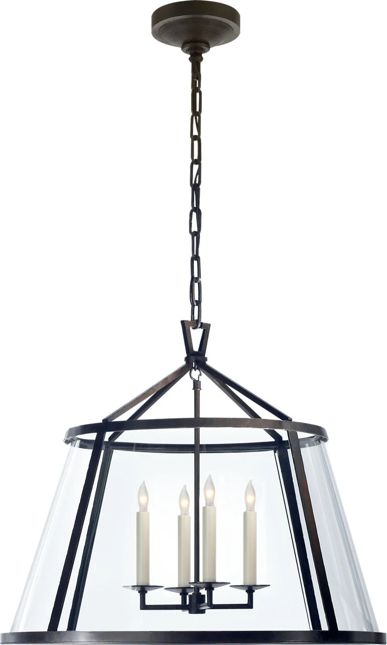 Darlana 24" Pendant | Aged Iron | Clear Glass - Image 1