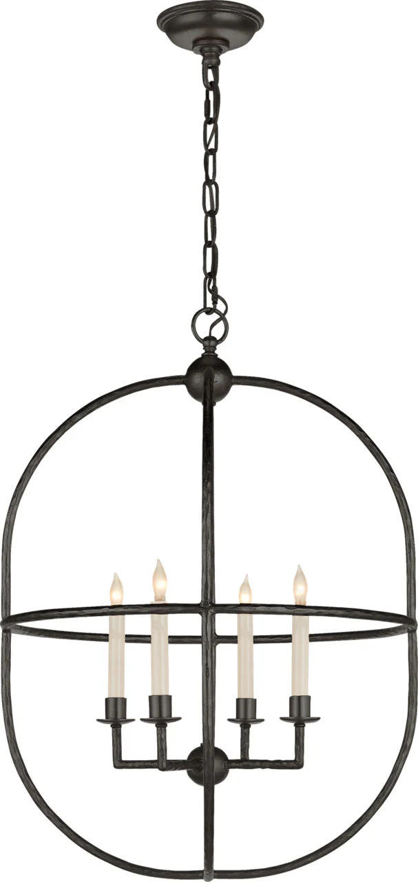 Desmond Open Oval Lantern | Aged Iron - Image 1