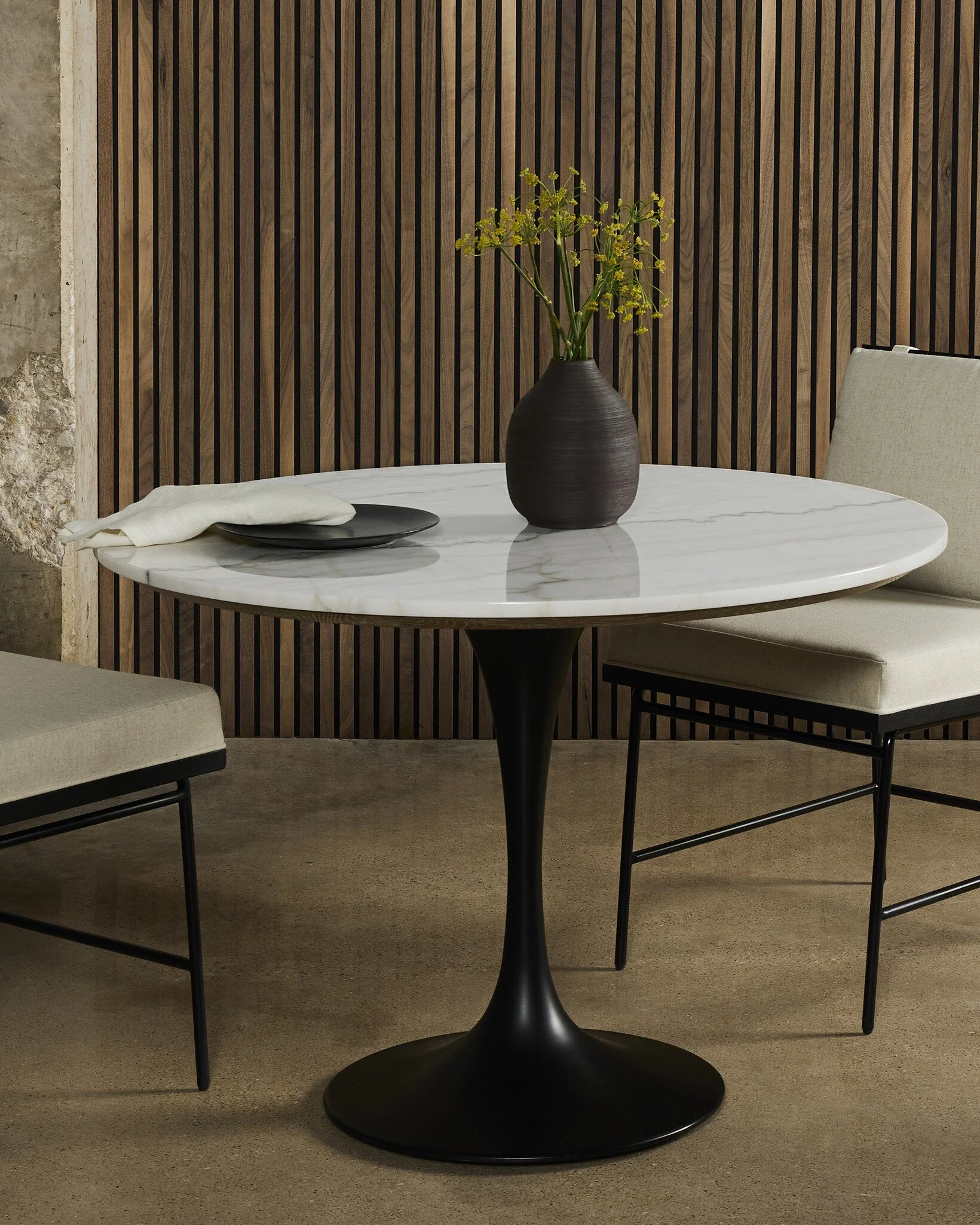 Powell Dining Table - White Marble - Image 2