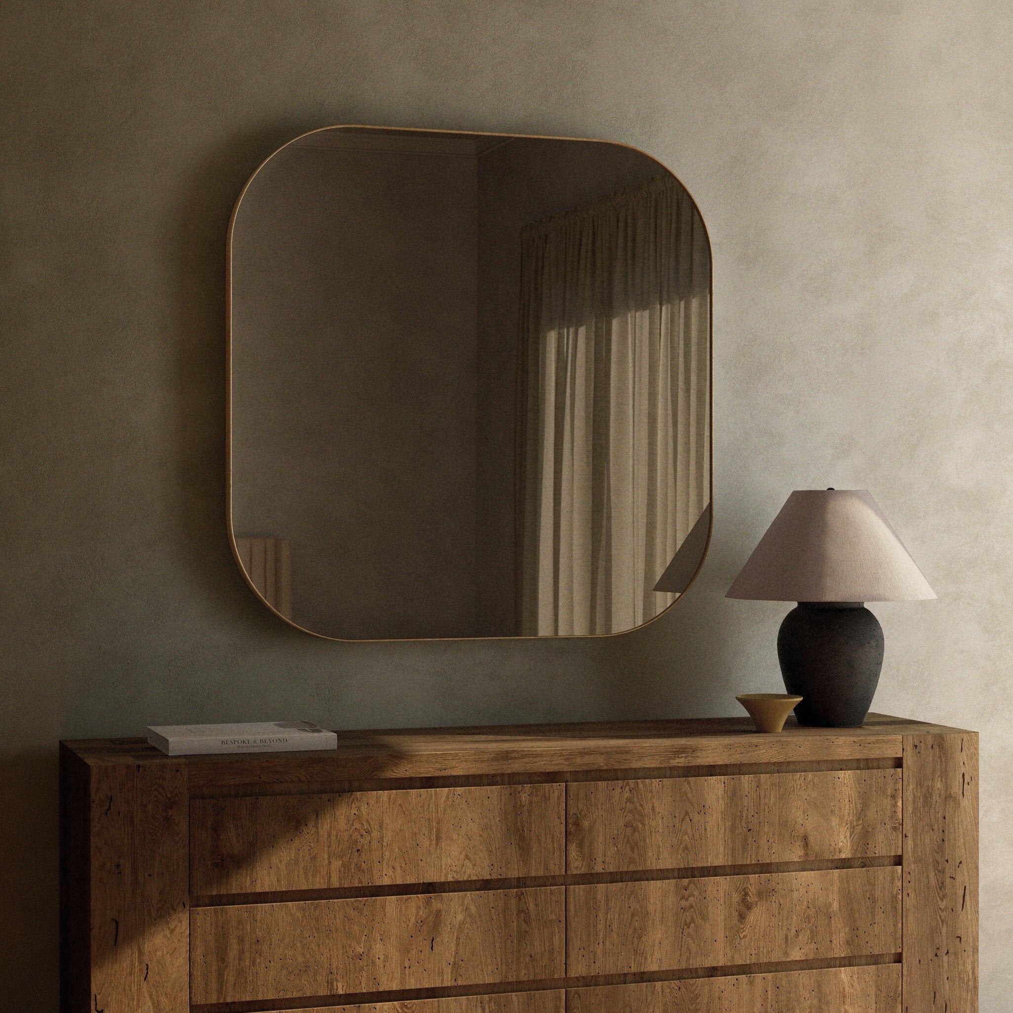Bellvue Square Mirror - Polished Brass - Image 3