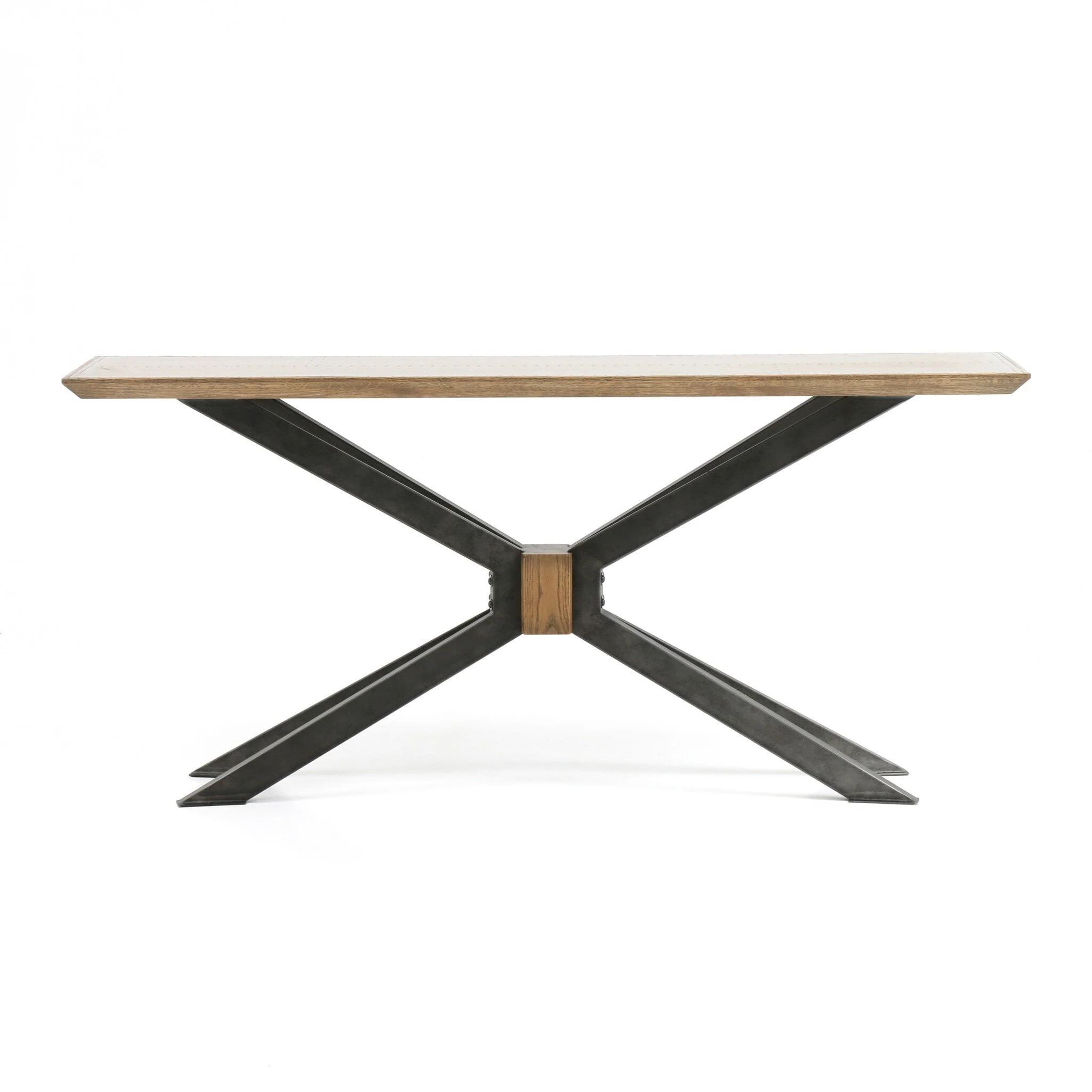 Spider Console Table – Bright Brass Clad