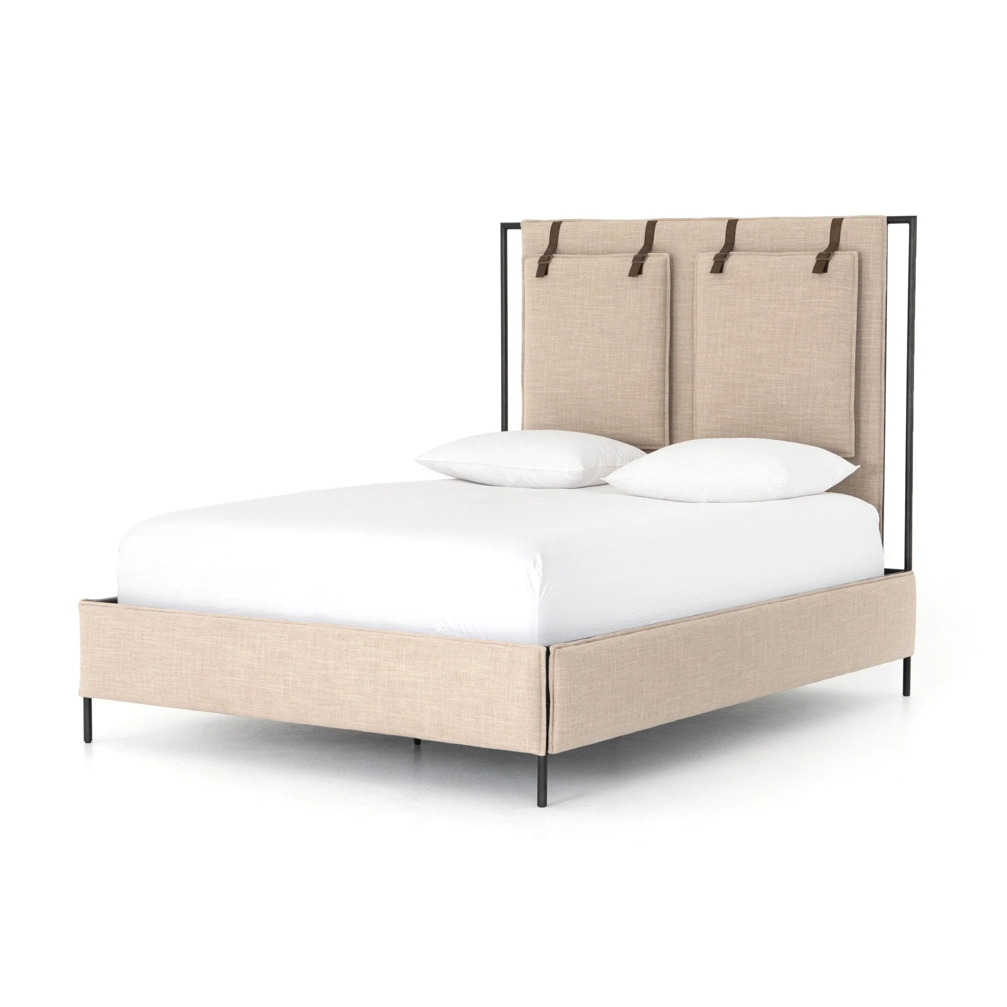 Leigh Upholstered Bed - Palm Ecru | Queen - Image 2