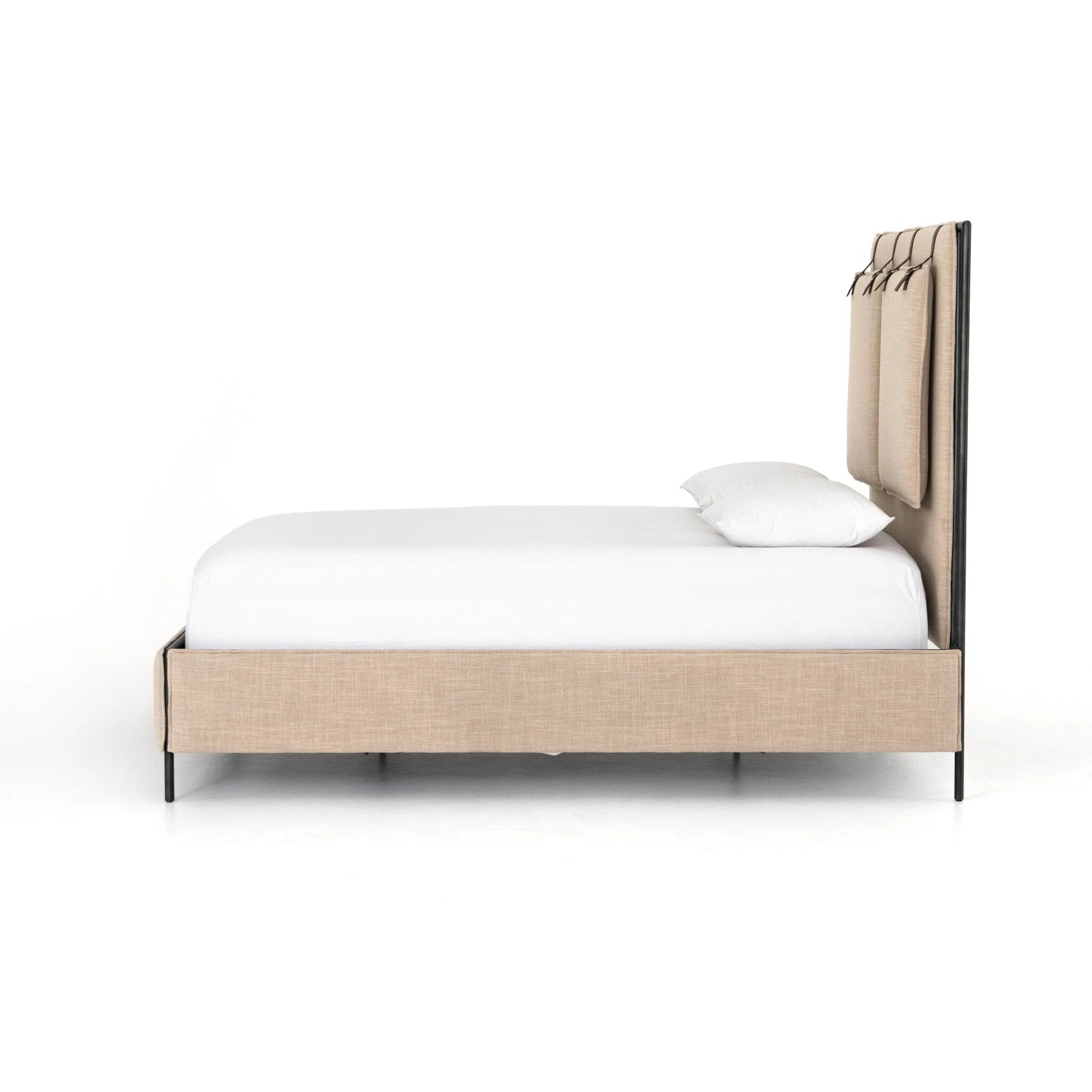 Leigh Upholstered Bed - Palm Ecru | Queen - Image 3