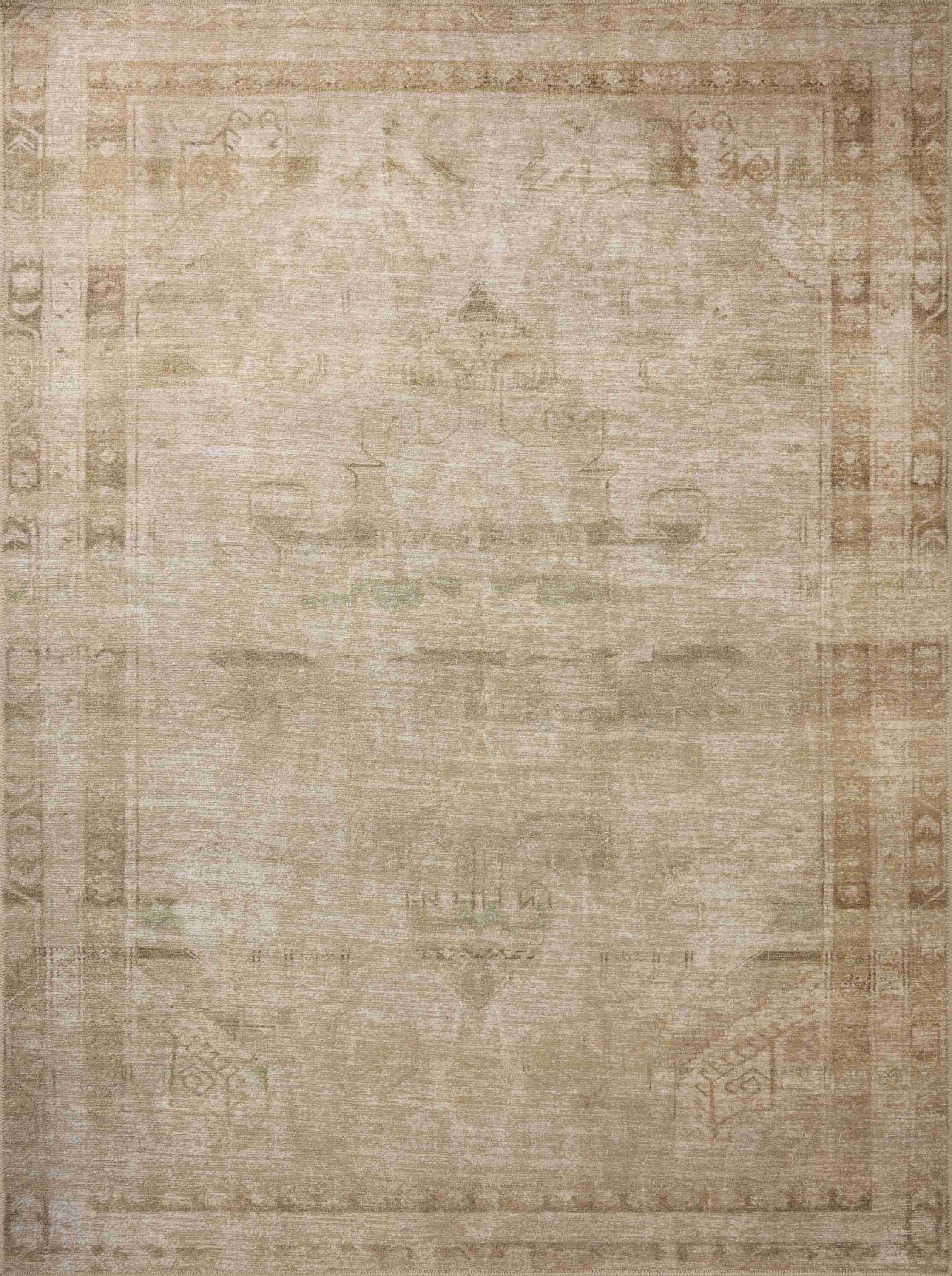 Amber Lewis x Loloi | Cambria Collection | Natural / Jade | CBR-04 - Image 1