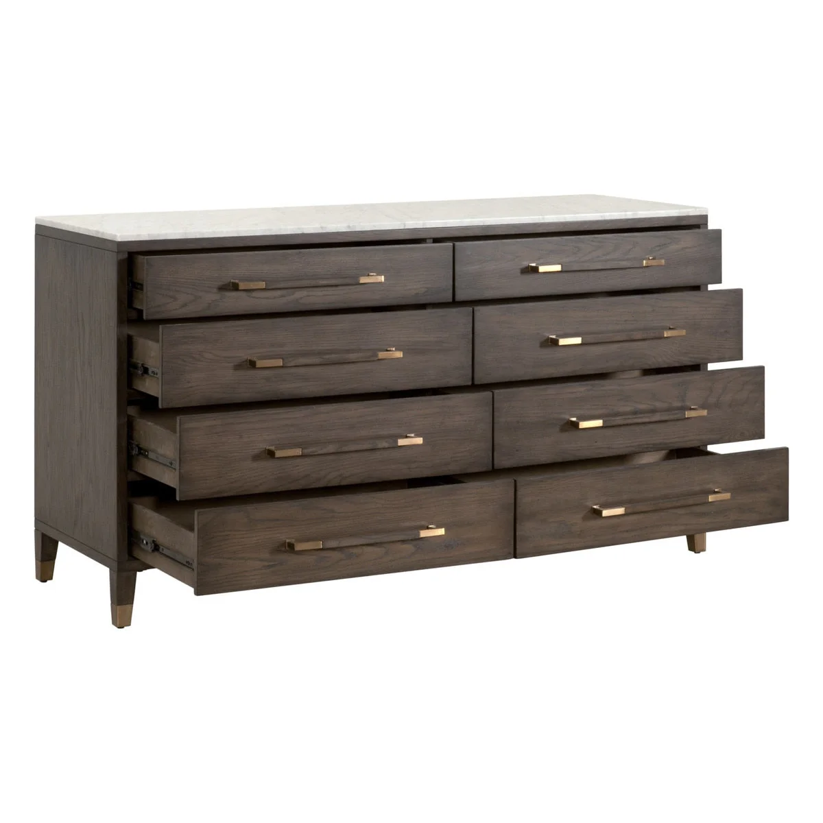 Cambria 8-Drawer Double Dresser | Dutch Brown Oak - Image 2