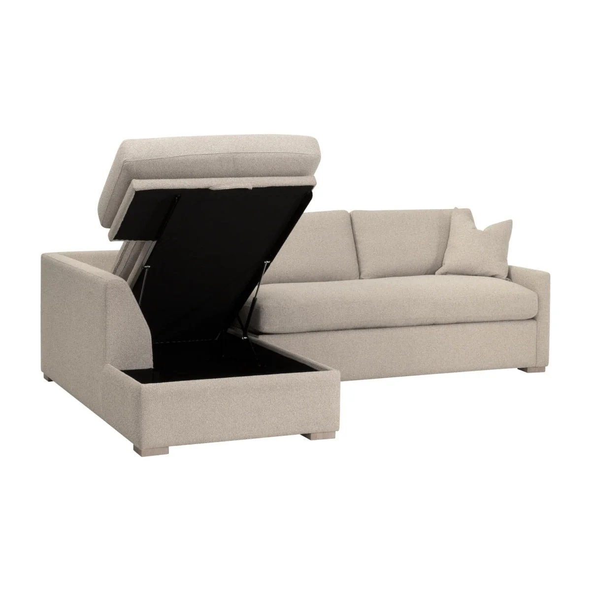 Clara 112"  Slim Arm Sleeper Queen LF Sectional - Image 3