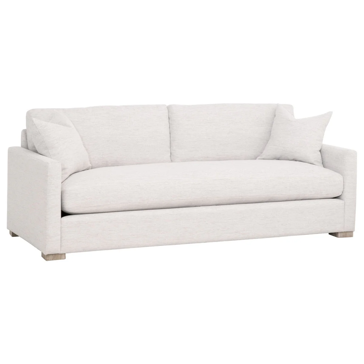 Clara 86" Slim Arm Sofa | Performance Stone Basketweave - Image 2