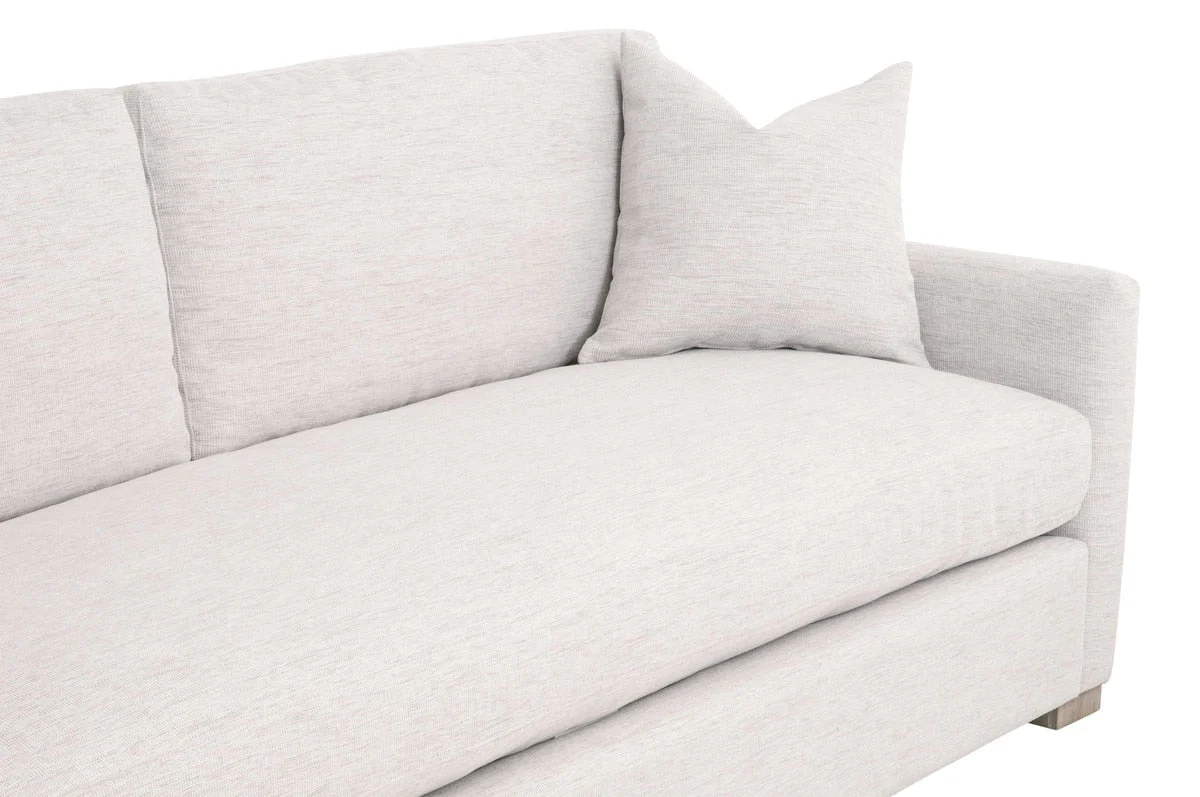 Clara 86" Slim Arm Sofa | Performance Stone Basketweave - Image 3