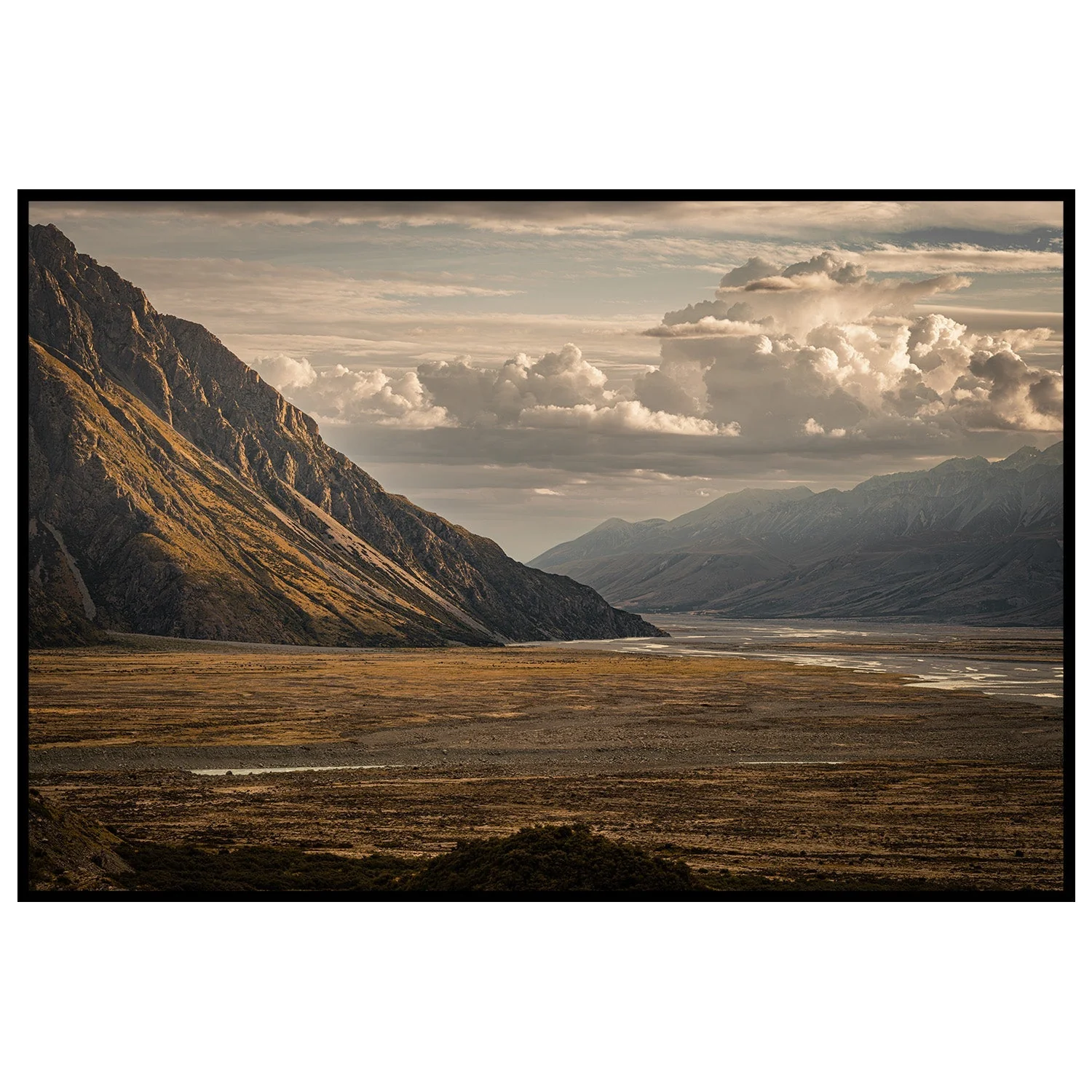 Tasman Valley Sunset: Mountains Evening Glow - Image 1
