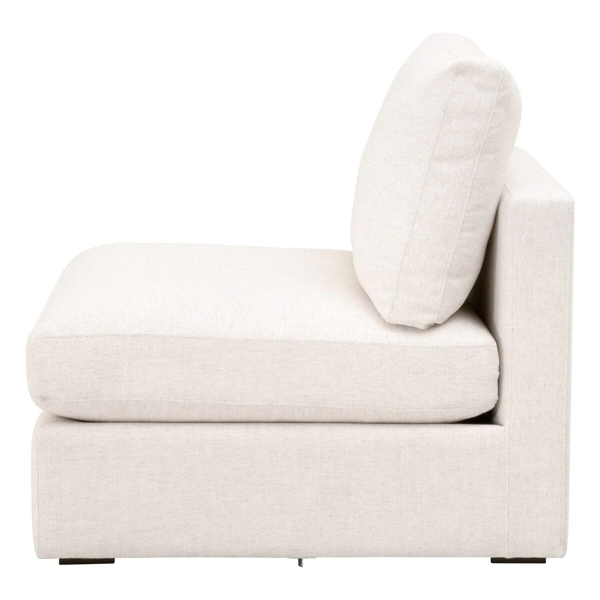 Daley Modular Armless Chair | Performance Textured Cream Linen - Image 2