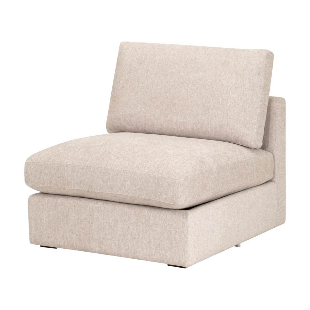 Daley Modular Armless Chair | LiveSmart Halifax Ivory - Image 2