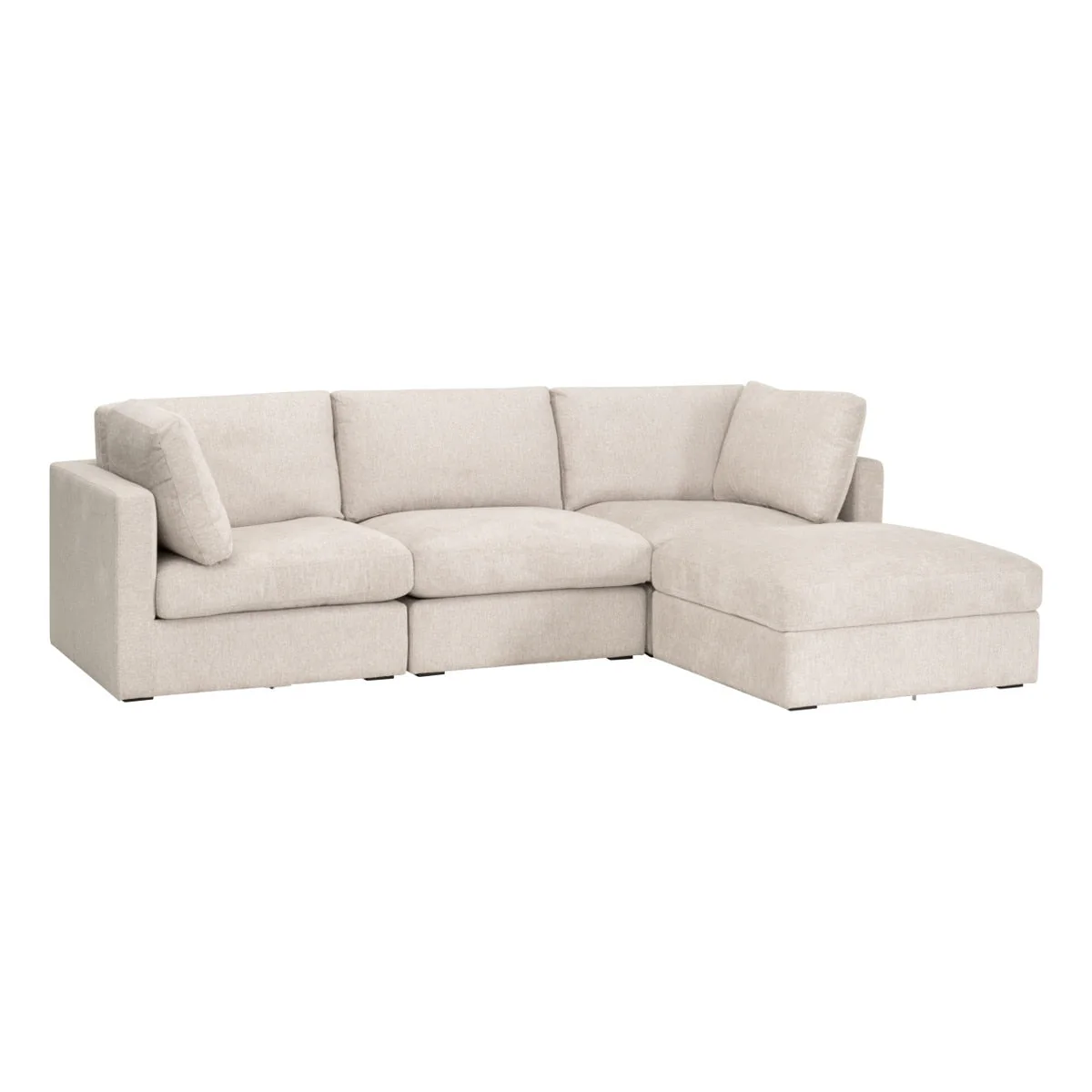 Daley Modular Armless Chair | LiveSmart Halifax Ivory - Image 3