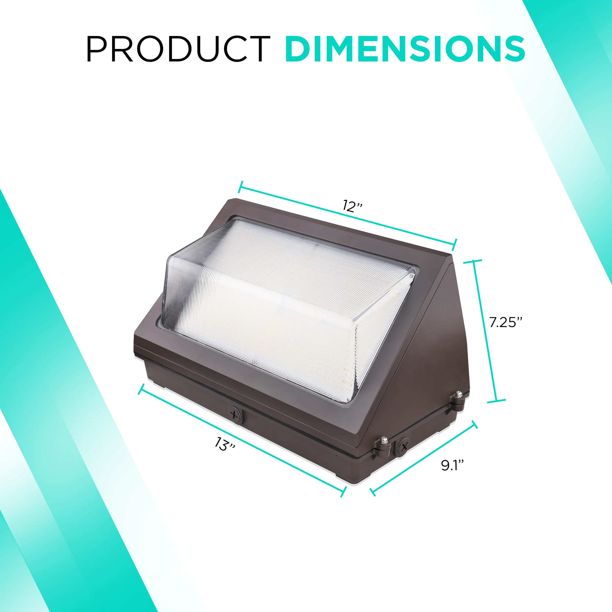 60W Wall Pack With Photocell- Battery Backup 8700 lumens - 5700K - IP65 UL-Listed #110 - Image 3