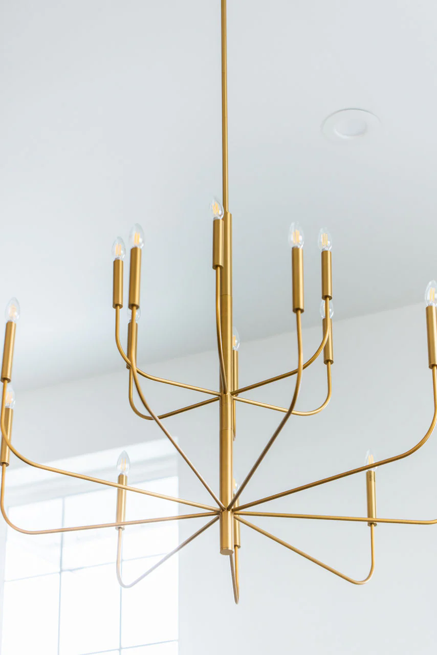 Brianna Large Chandelier | Burnished Brass Bulb(s) Not Included - Image 3