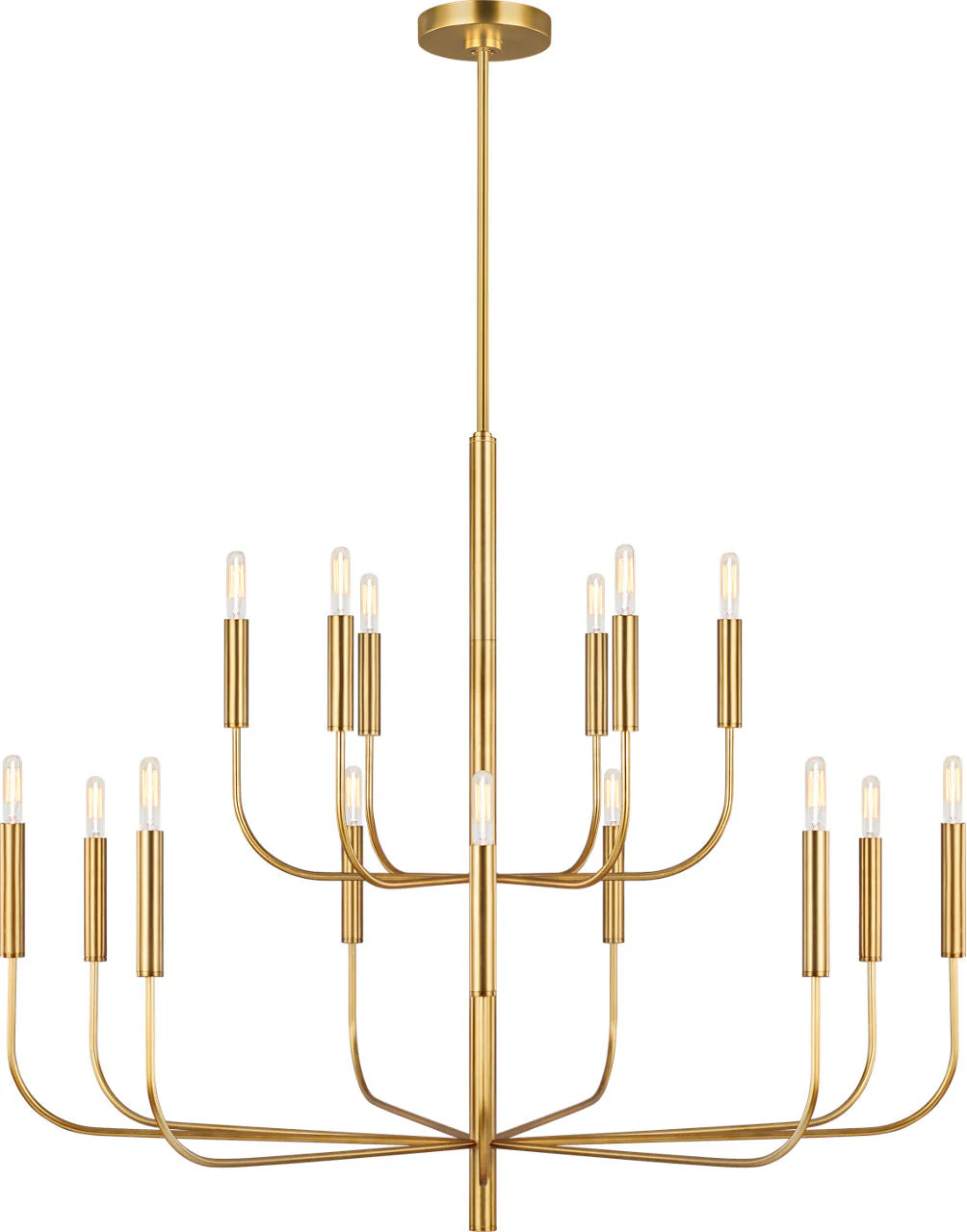 Brianna Large Chandelier | Burnished Brass Bulb(s) Not Included - Image 1