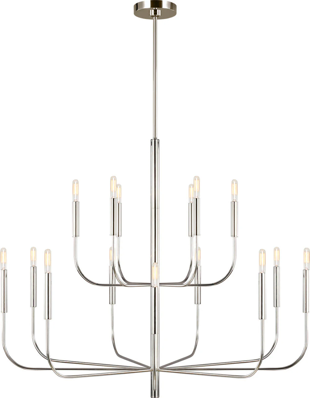 Brianna Large Chandelier | Polished Nickel Bulb(s) Not Included - Image 1
