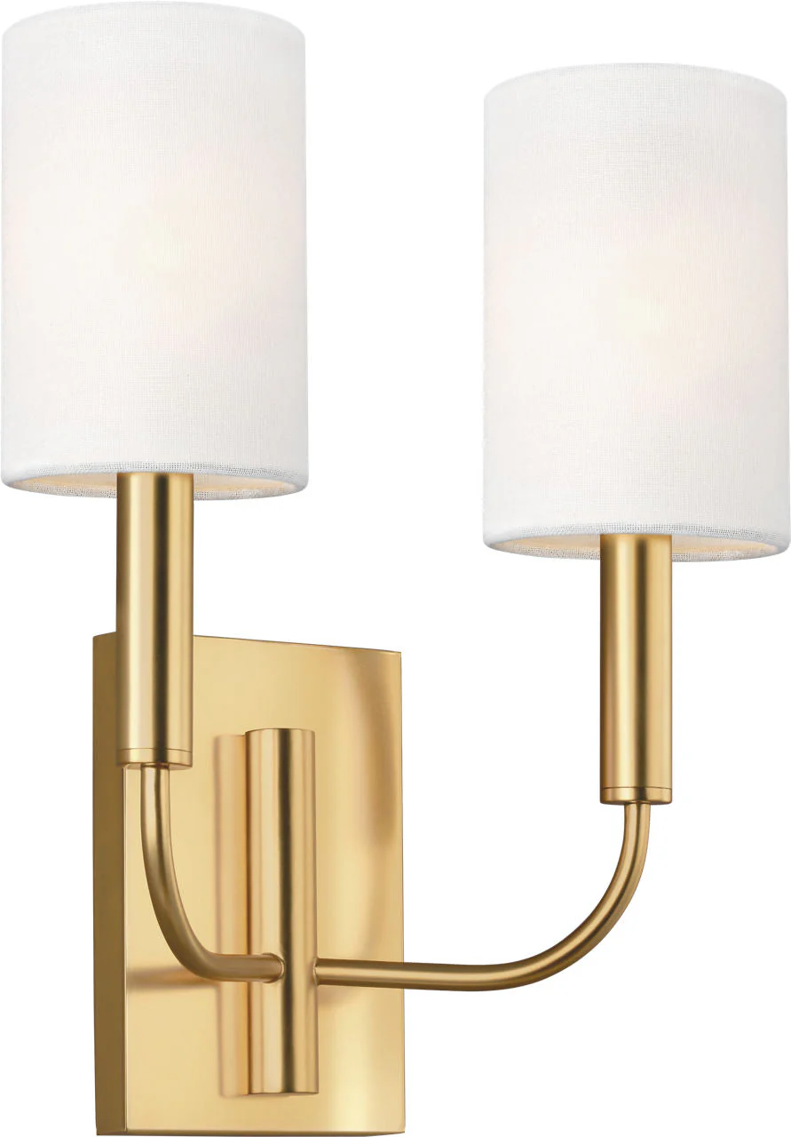 Brianna Double Sconce Burnished Brass - Image 1
