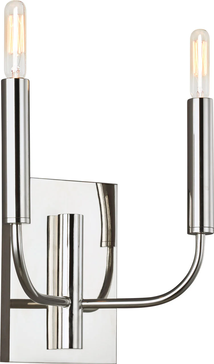 Brianna Double Sconce Polished Nickel - Image 2