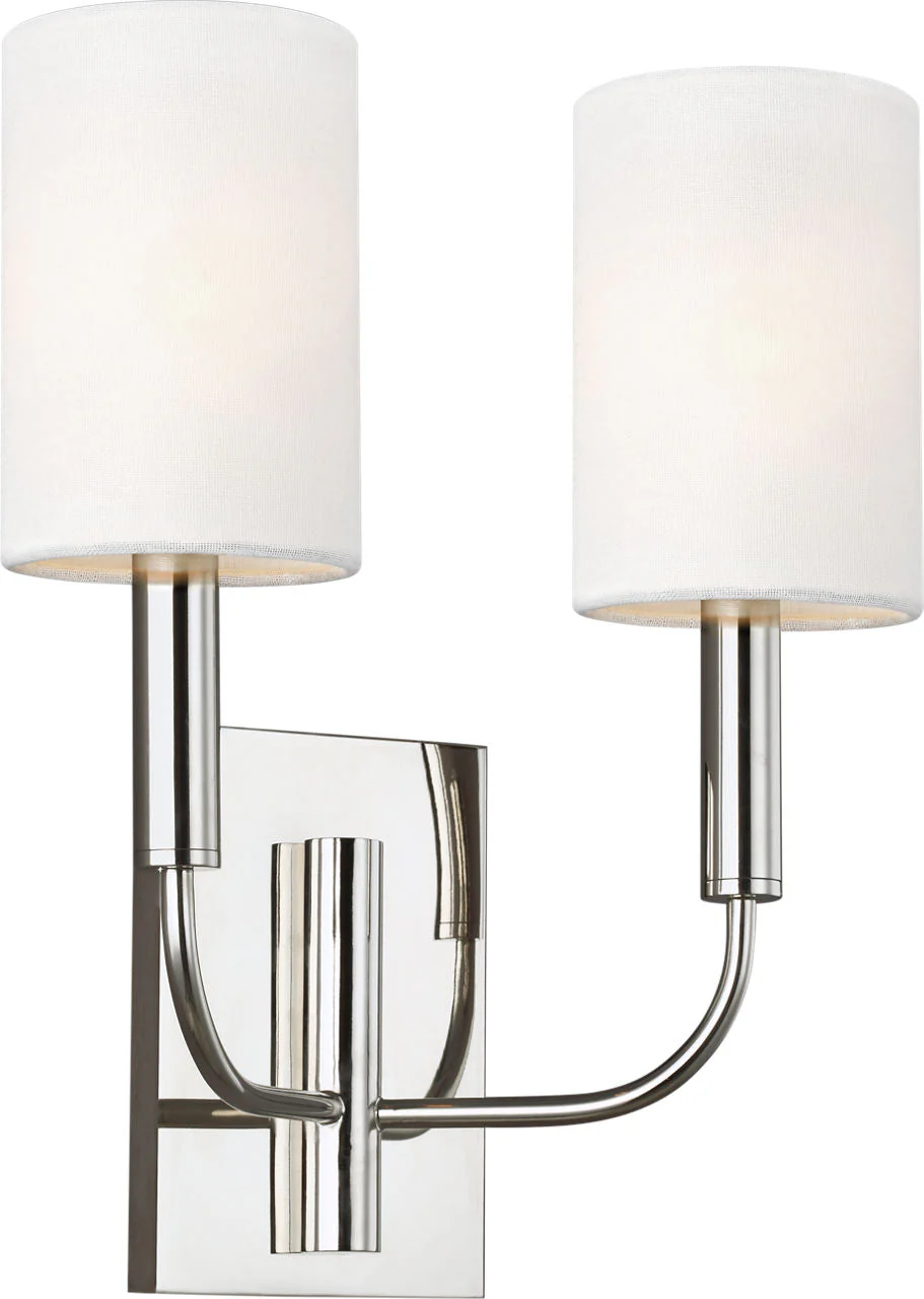 Brianna Double Sconce Polished Nickel - Image 1