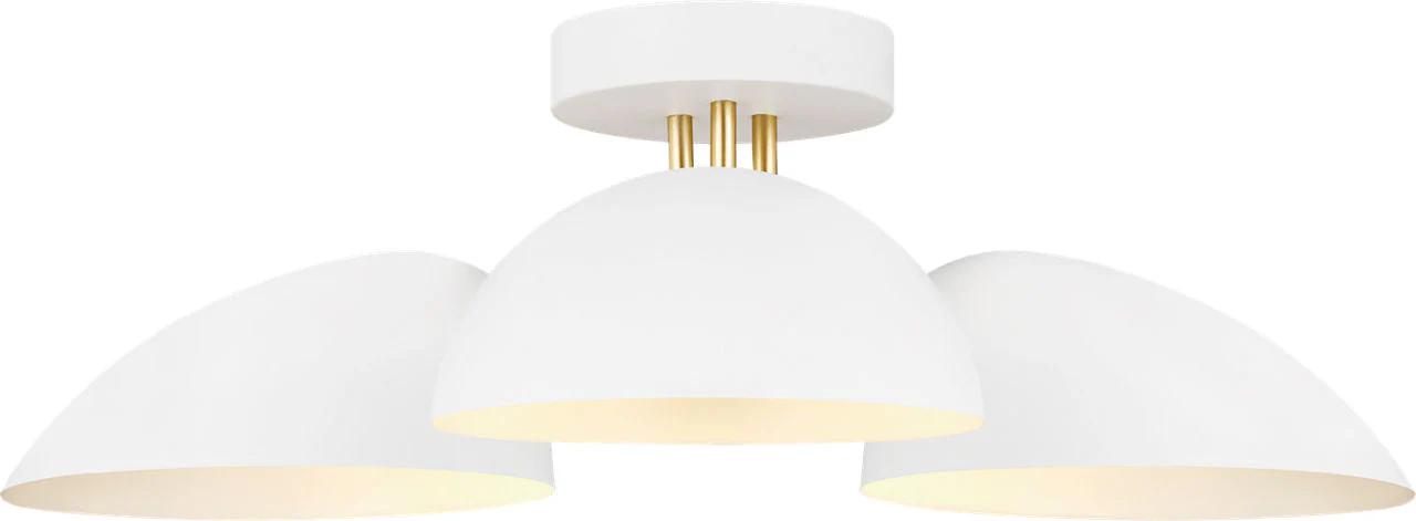 Jane Semi-Flush Mount Matte White - Image 1