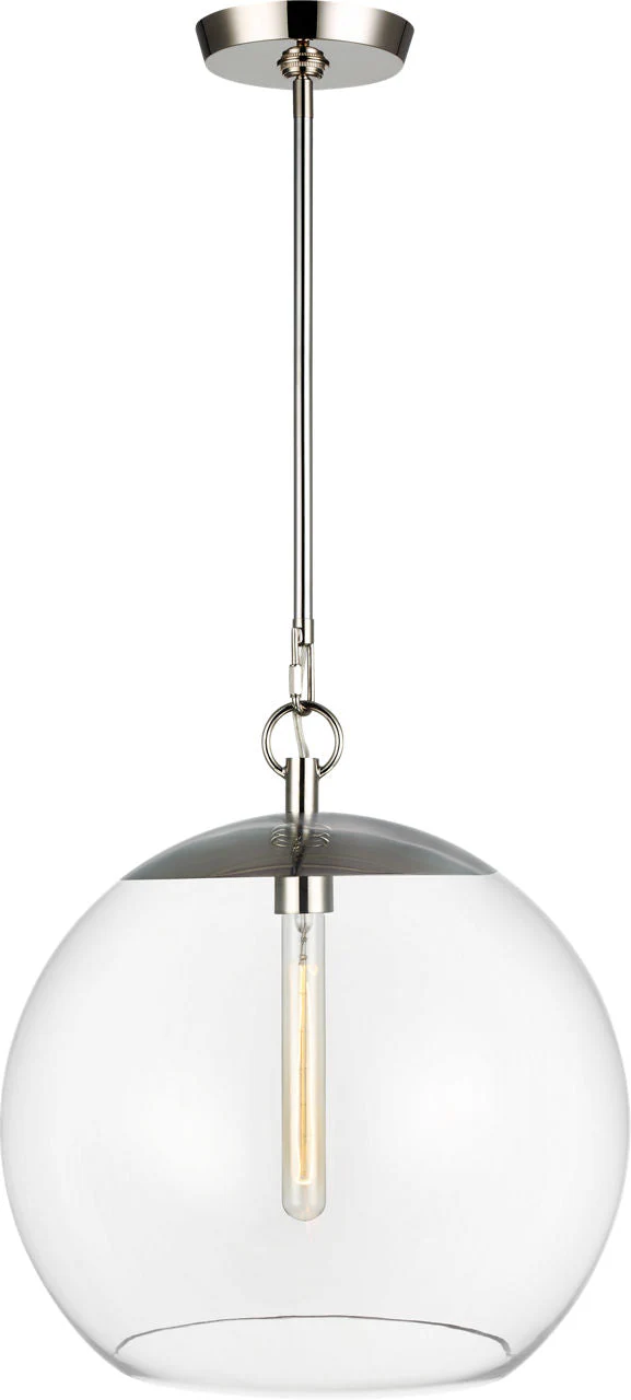 Atlantic Sphere Pendant | Polished Nickel Bulb(s) Not Included - Image 1