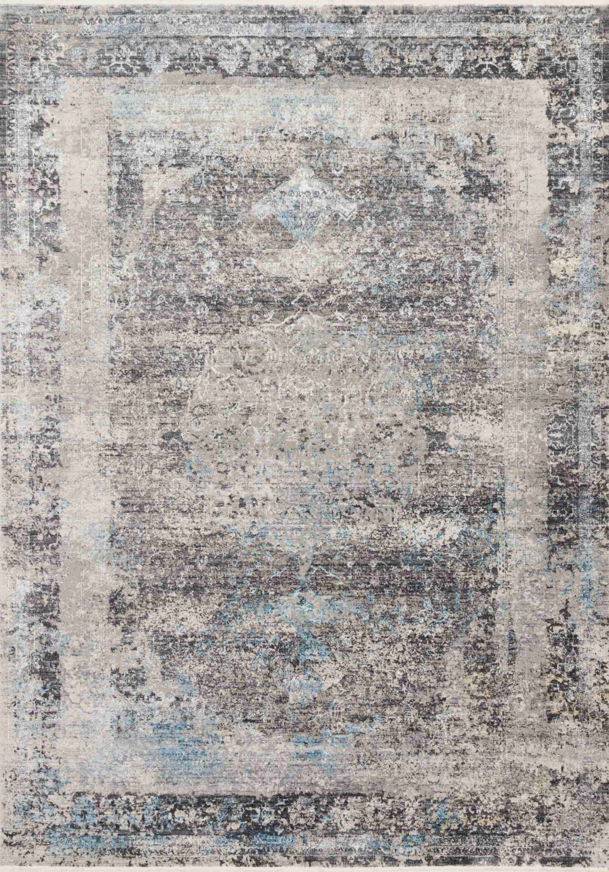 Loloi | Franca Collection | Charcoal / Sky | FRN-03