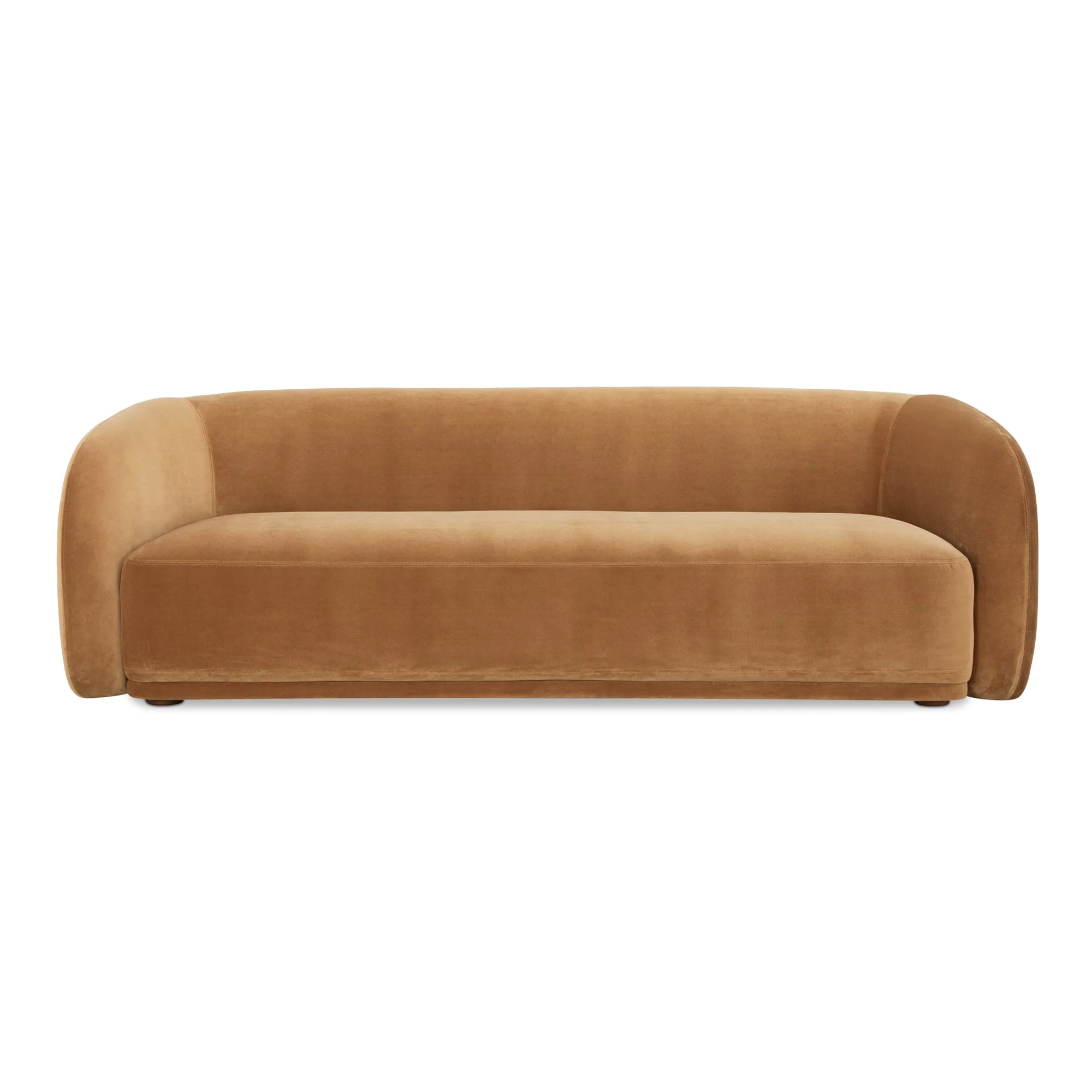 Faye Sofa Tan Faux Mohair - Image 1