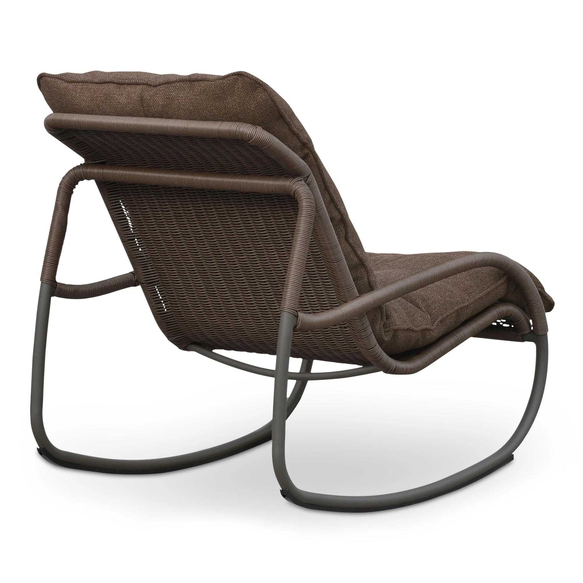Lyra Outdoor Rocking Chair Brown - Image 2