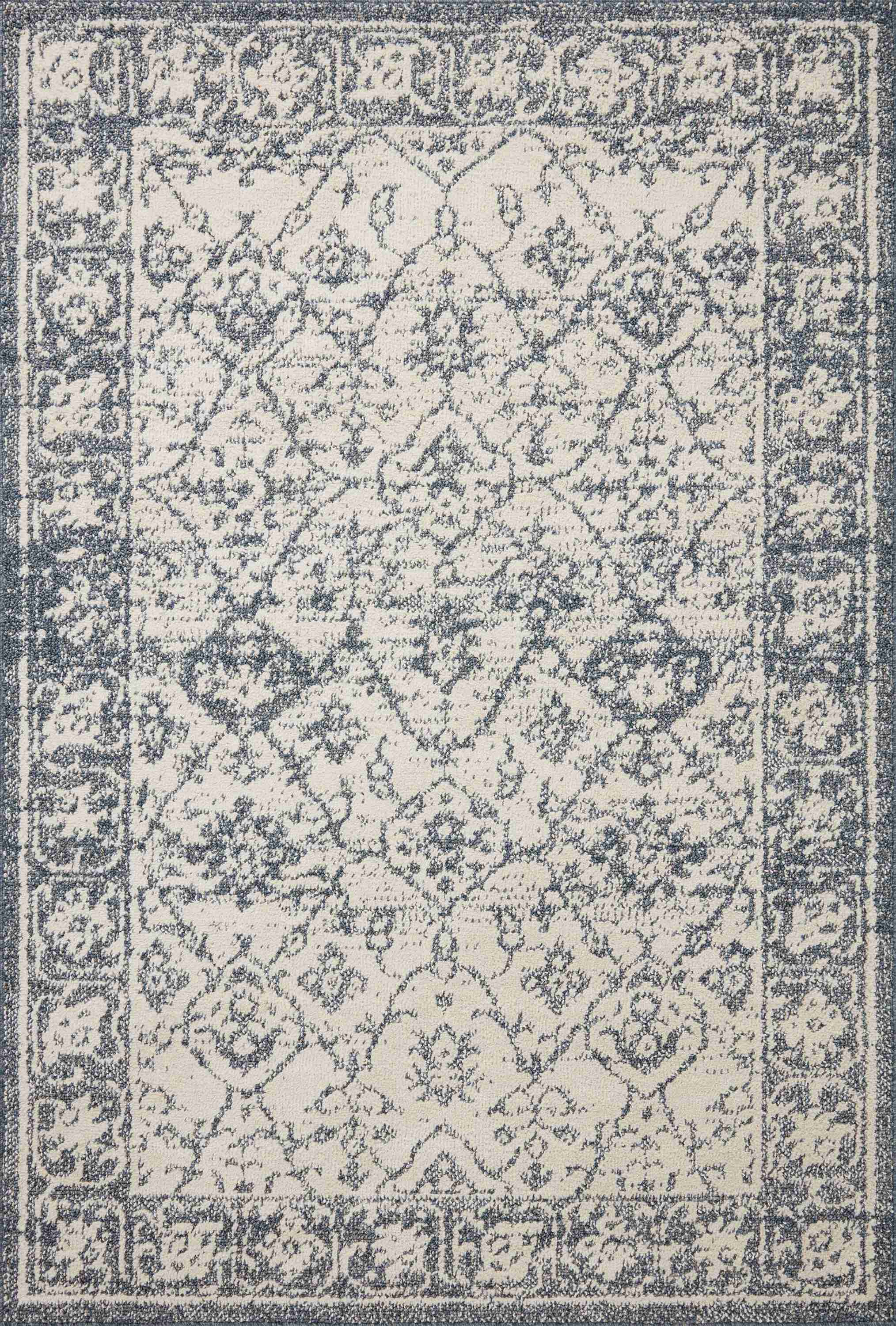 Magnolia Home by Joanna Gaines x Loloi | Gigi Collection | Ivory / Blue | GIG-02 - Image 1