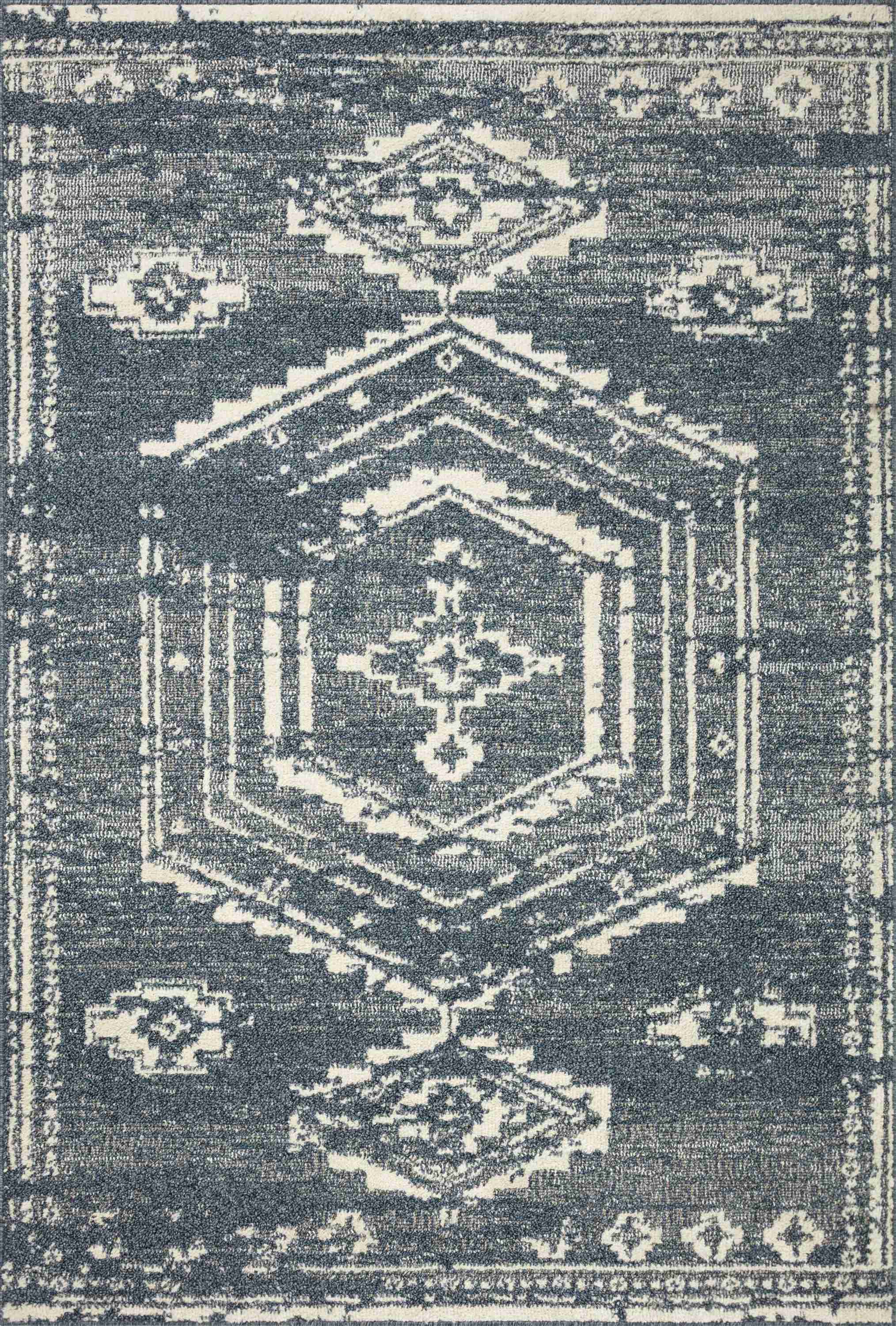 Magnolia Home by Joanna Gaines x Loloi | Gigi Collection | Denim / Ivory | GIG-03 - Image 1